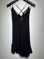 NWT Free People Black Lace Tank Dress Fem M