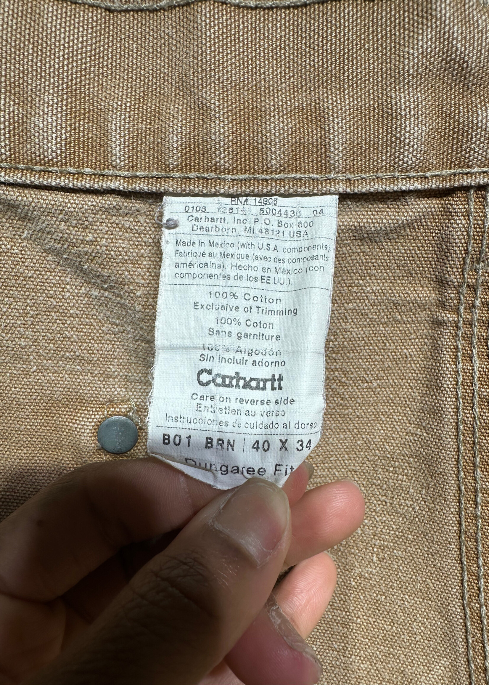 Carhartt Tan Double Knees Fits Masc 38