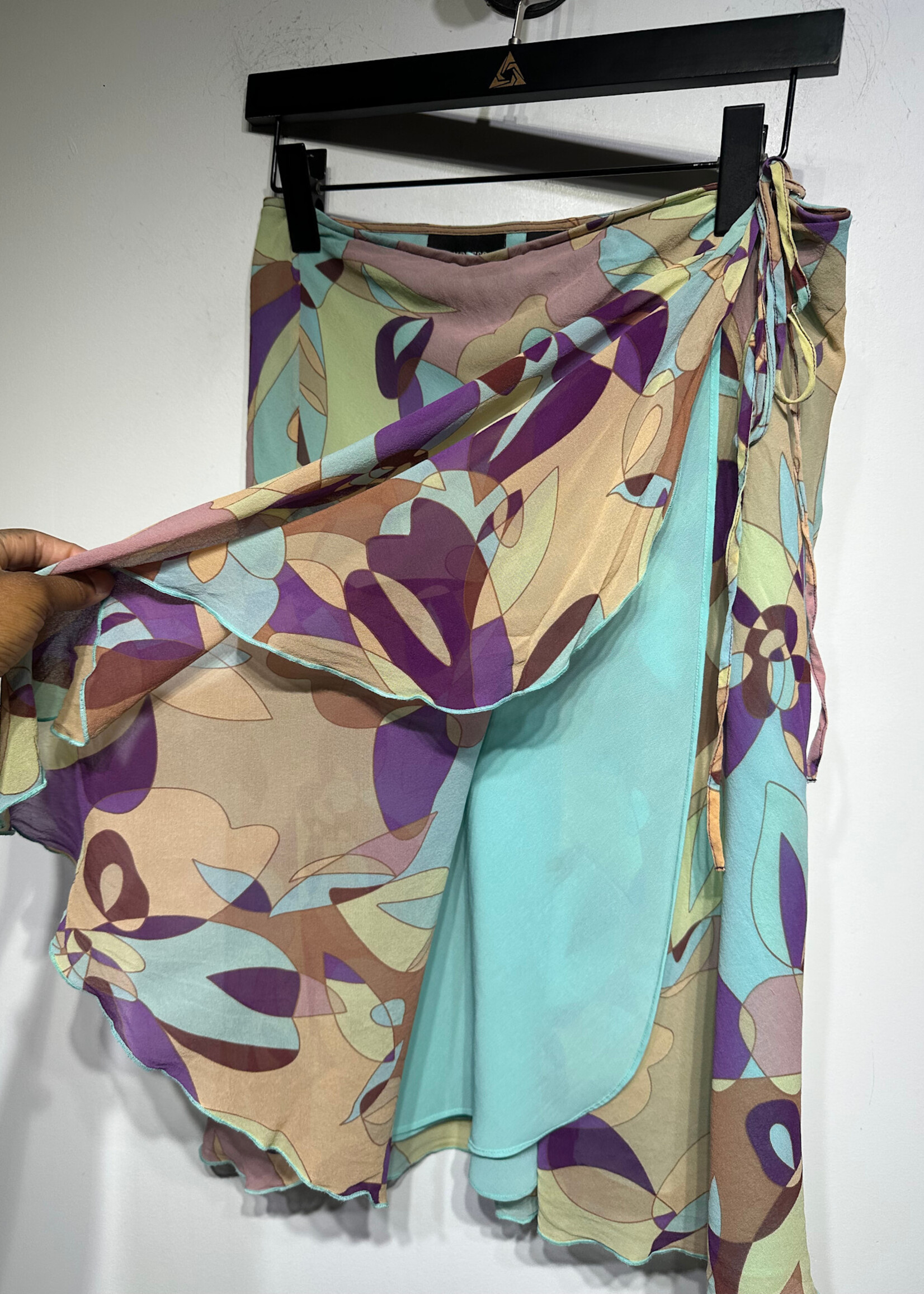 Express Y2K Multicolor Silk Skirt 25