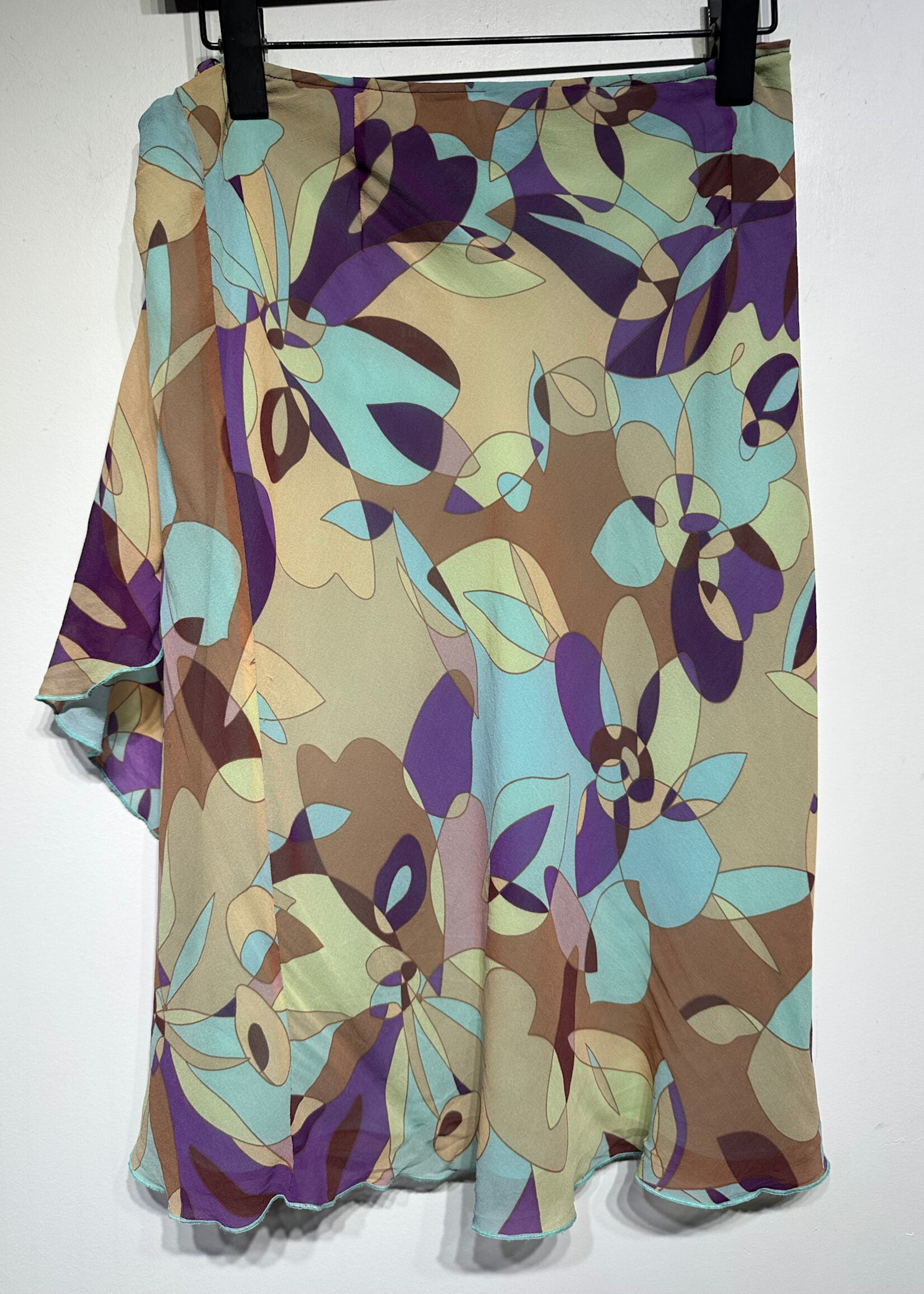 Express Y2K Multicolor Silk Skirt 25