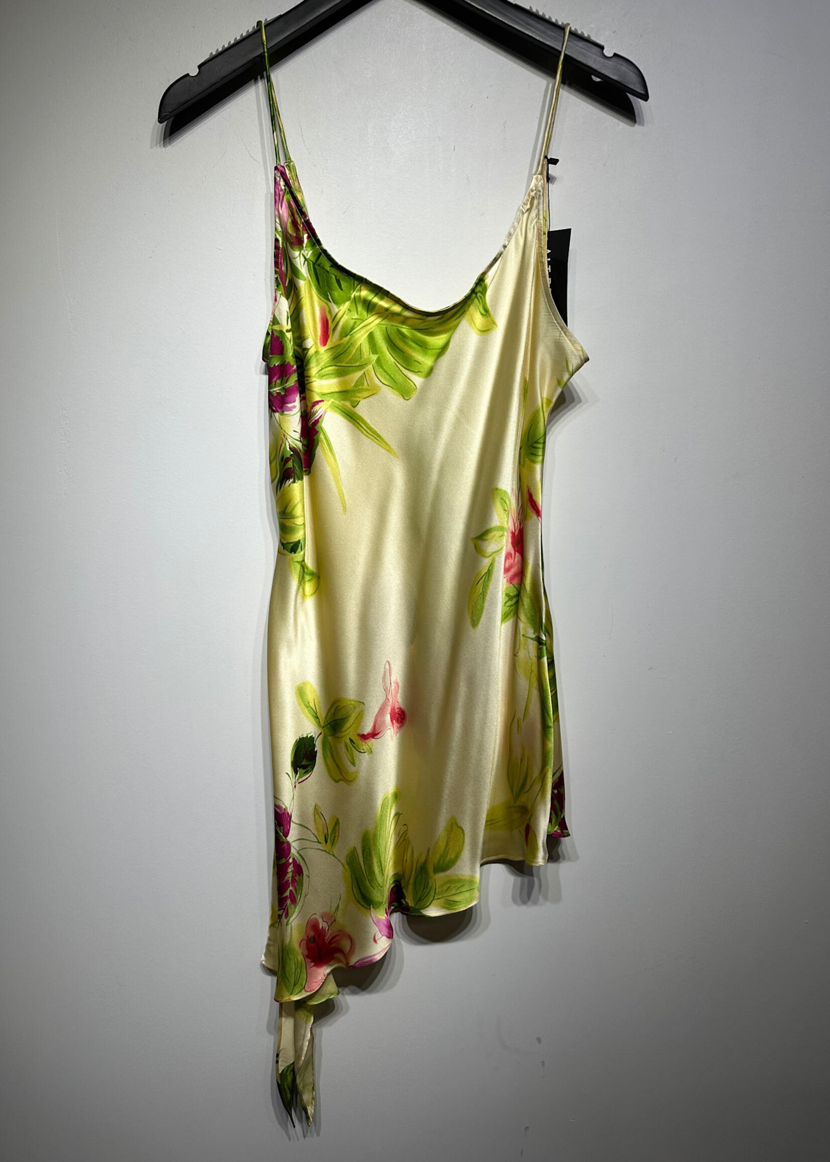 Vintage Yellow Floral Dress 2PC Set M
