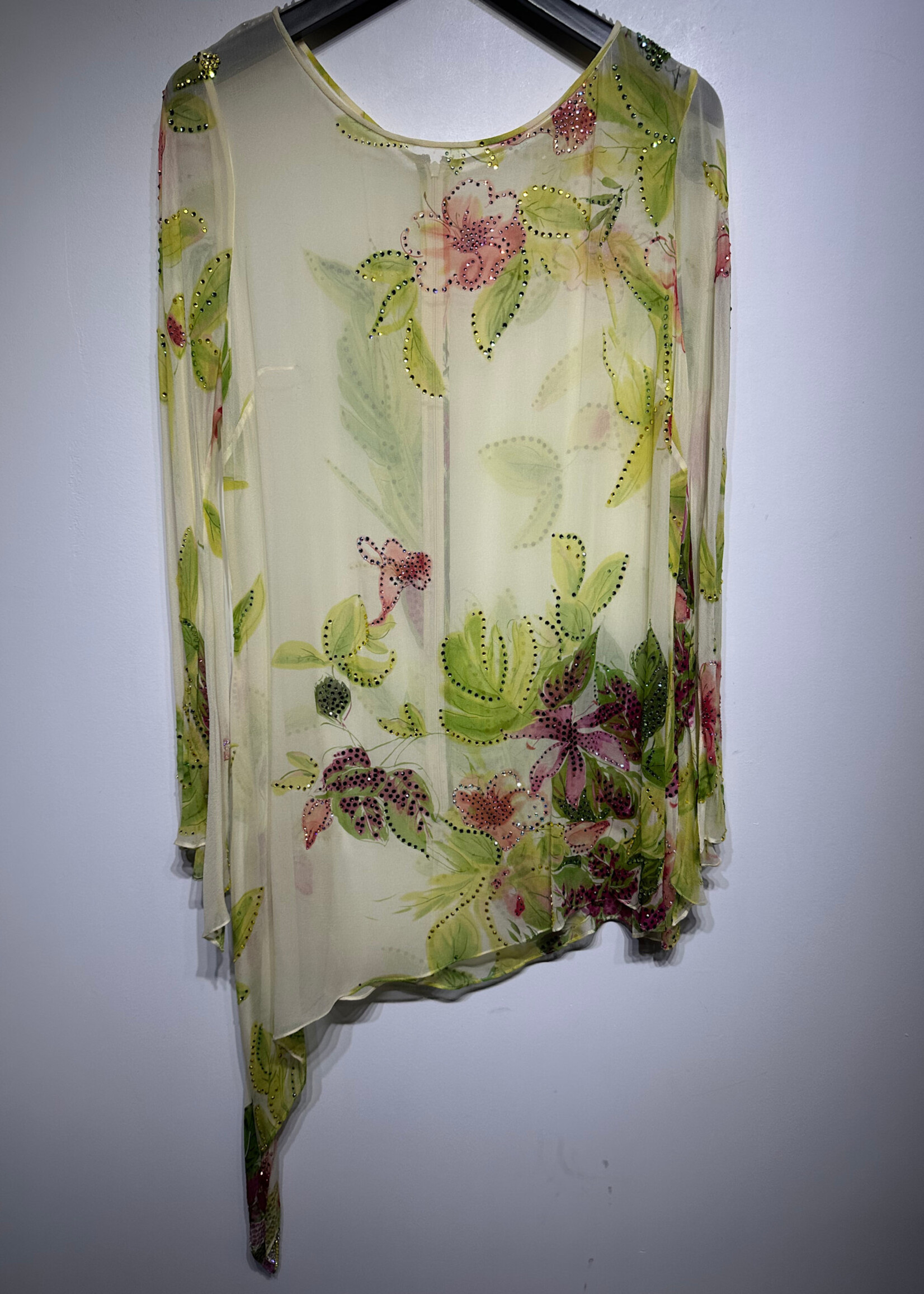 Vintage Yellow Floral Dress 2PC Set M