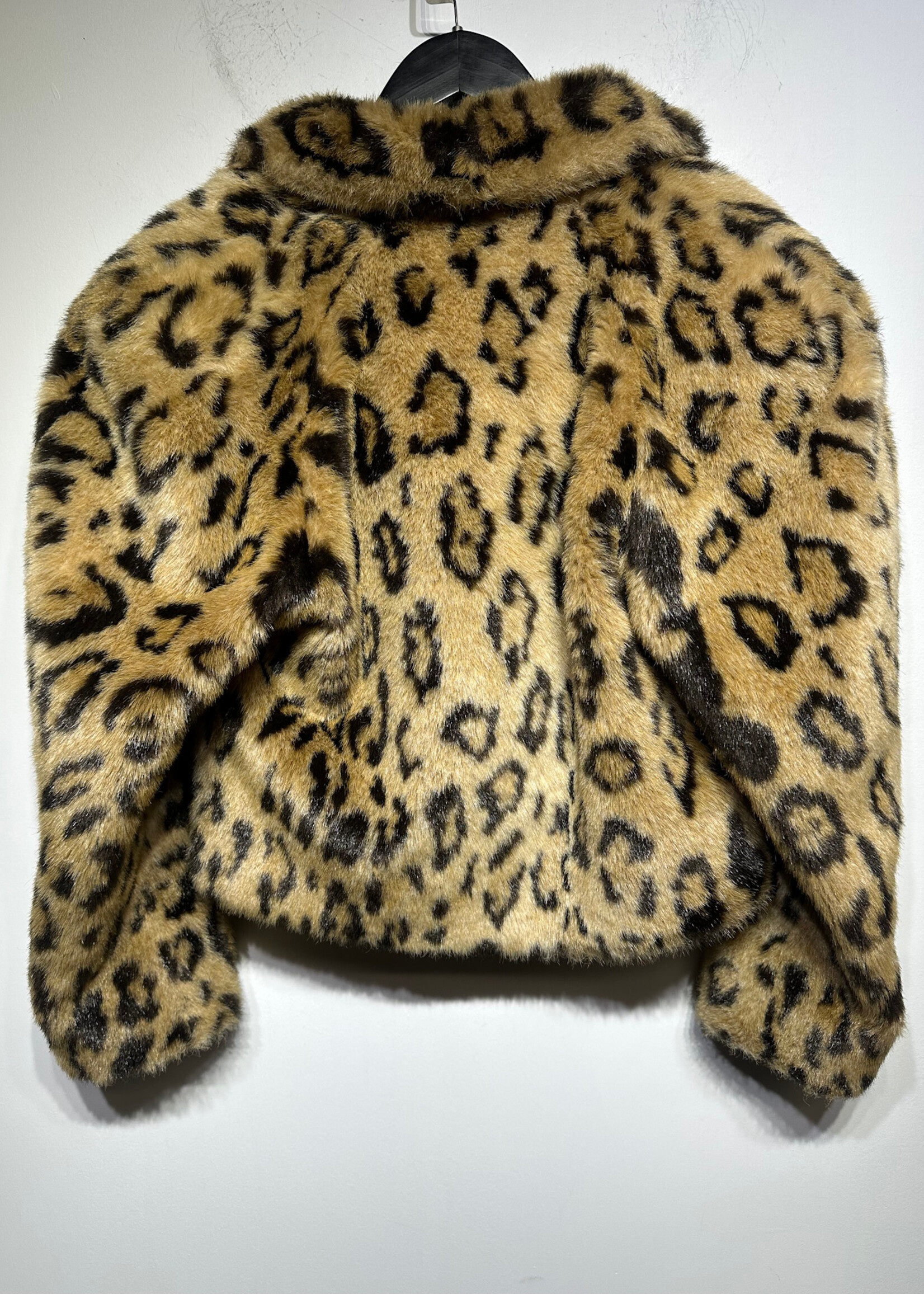 Vintage Cheetah Print Fur Jacket Fem OSFA