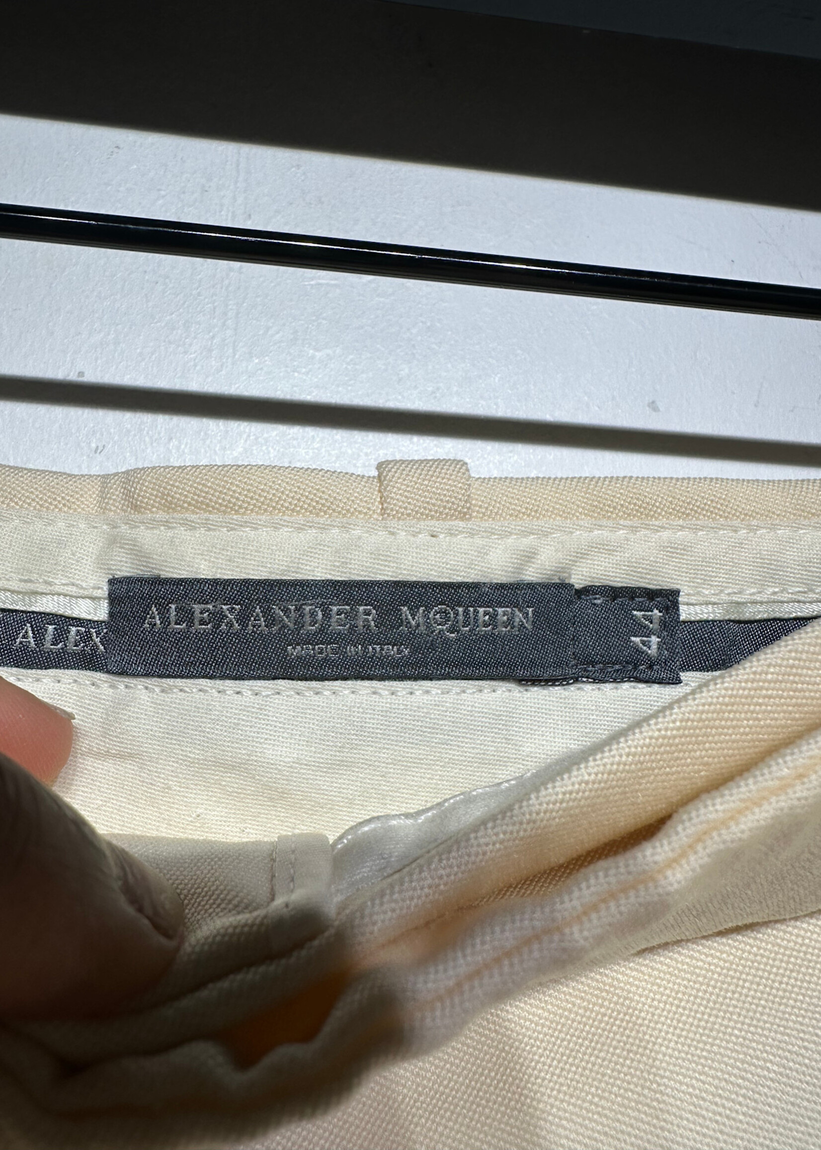 Alexander McQueen Crème Flare Trousers Unisex 30