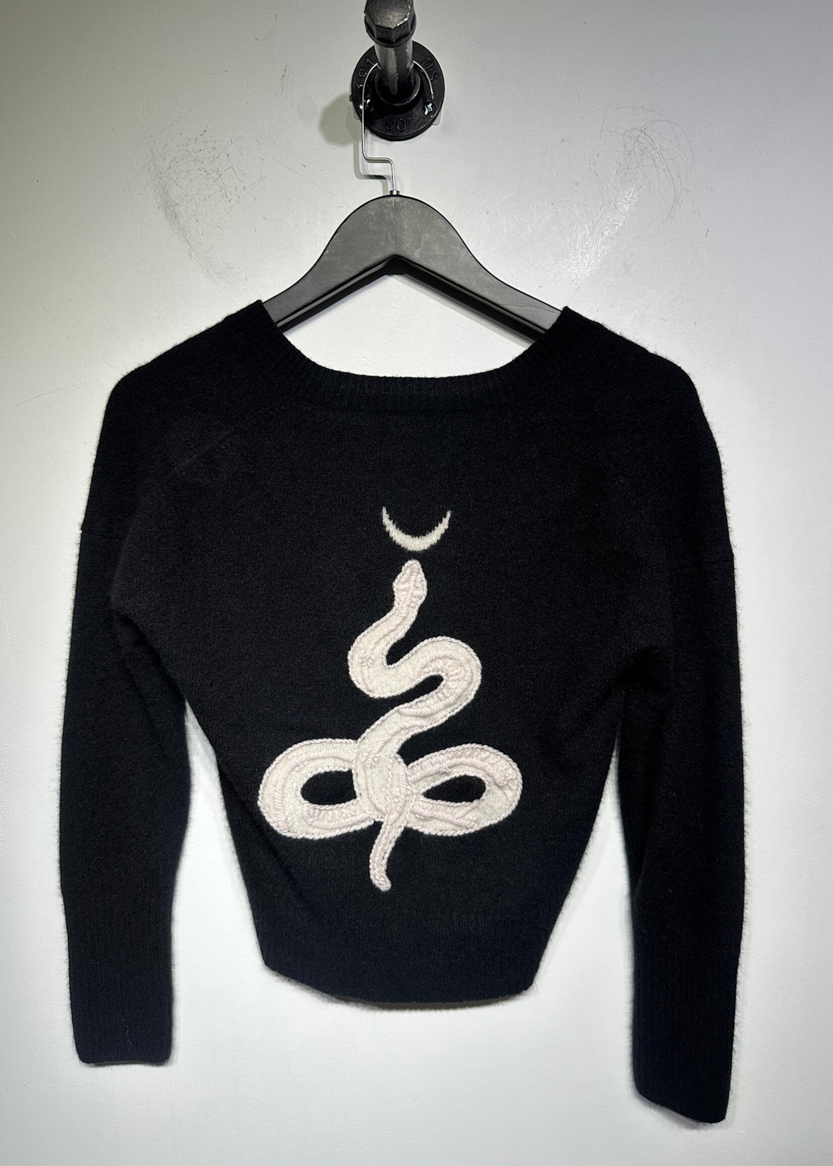 Skull Cashmere Black Snake Sweater S