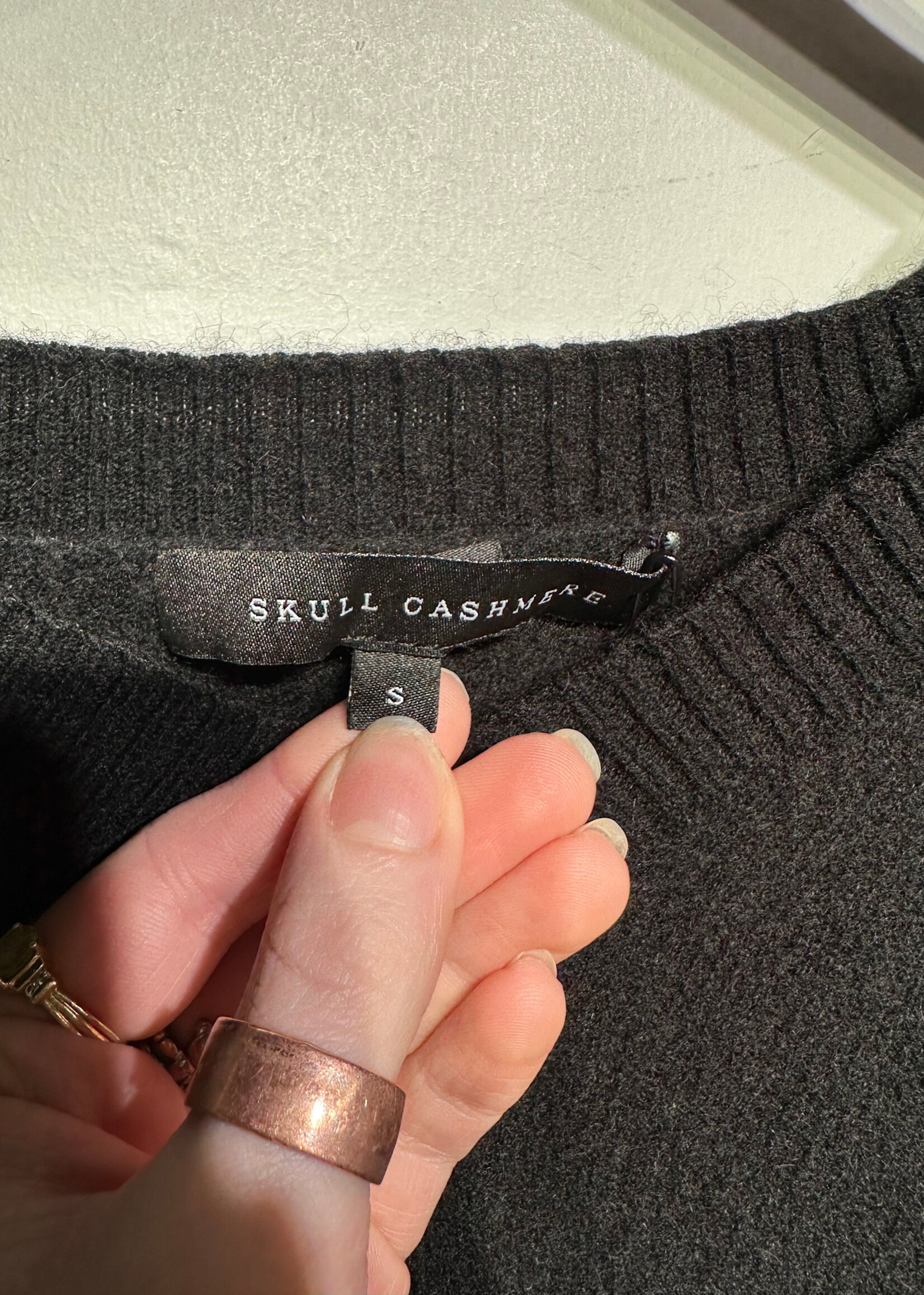 Skull Cashmere Black Snake Sweater S