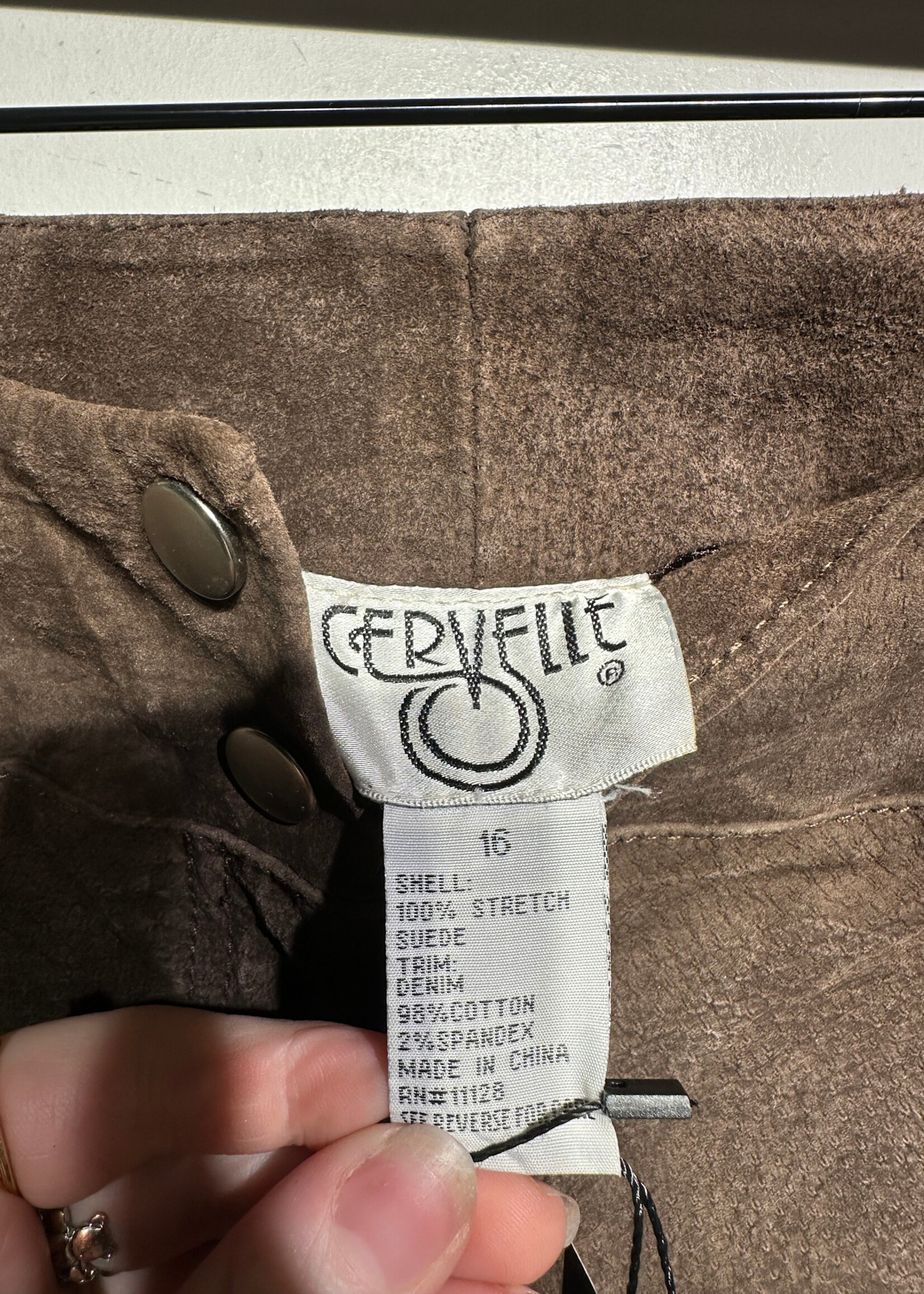 Cervfile Suede Brown Flares 36
