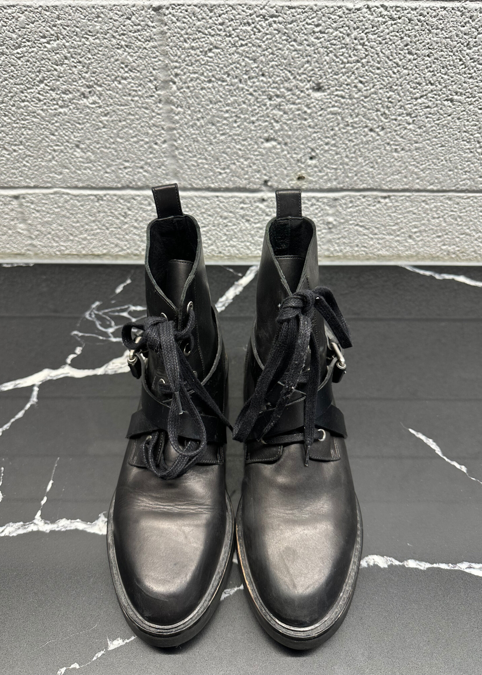Allsaints Black Buckle Boots Masc 8