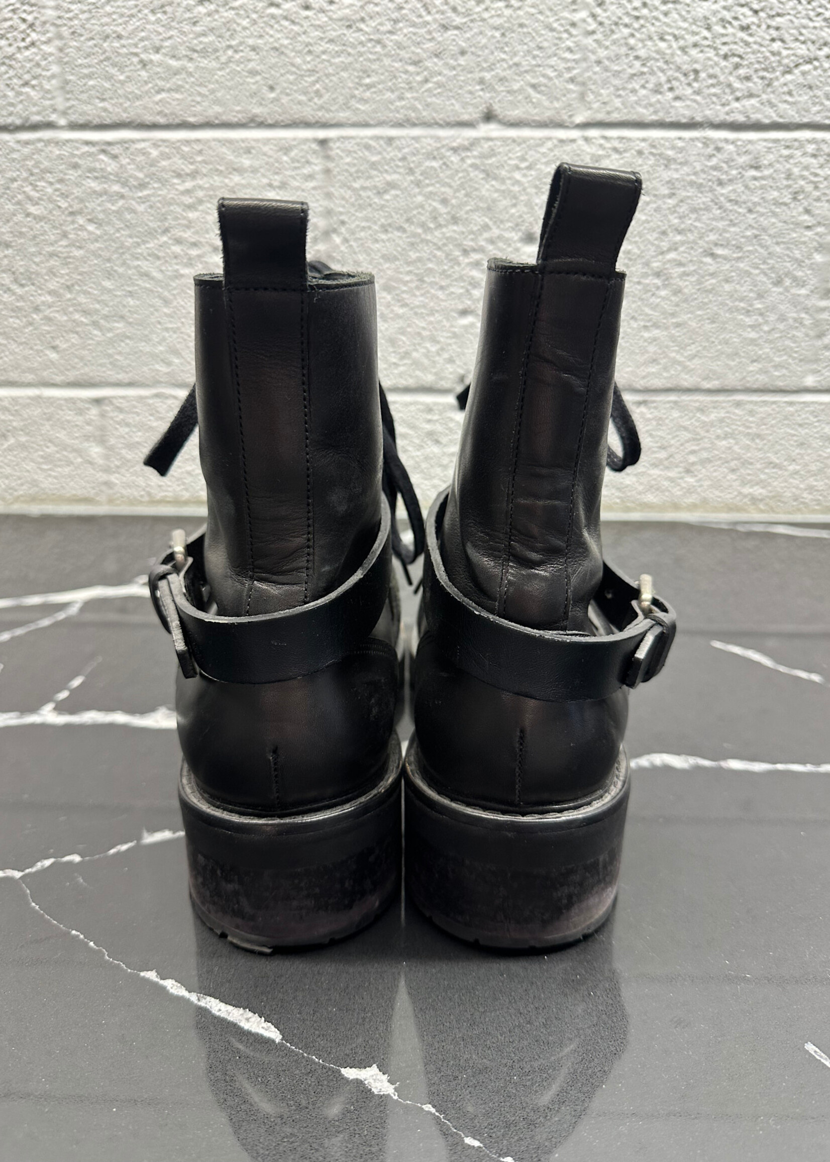 Allsaints Black Buckle Boots Masc 8