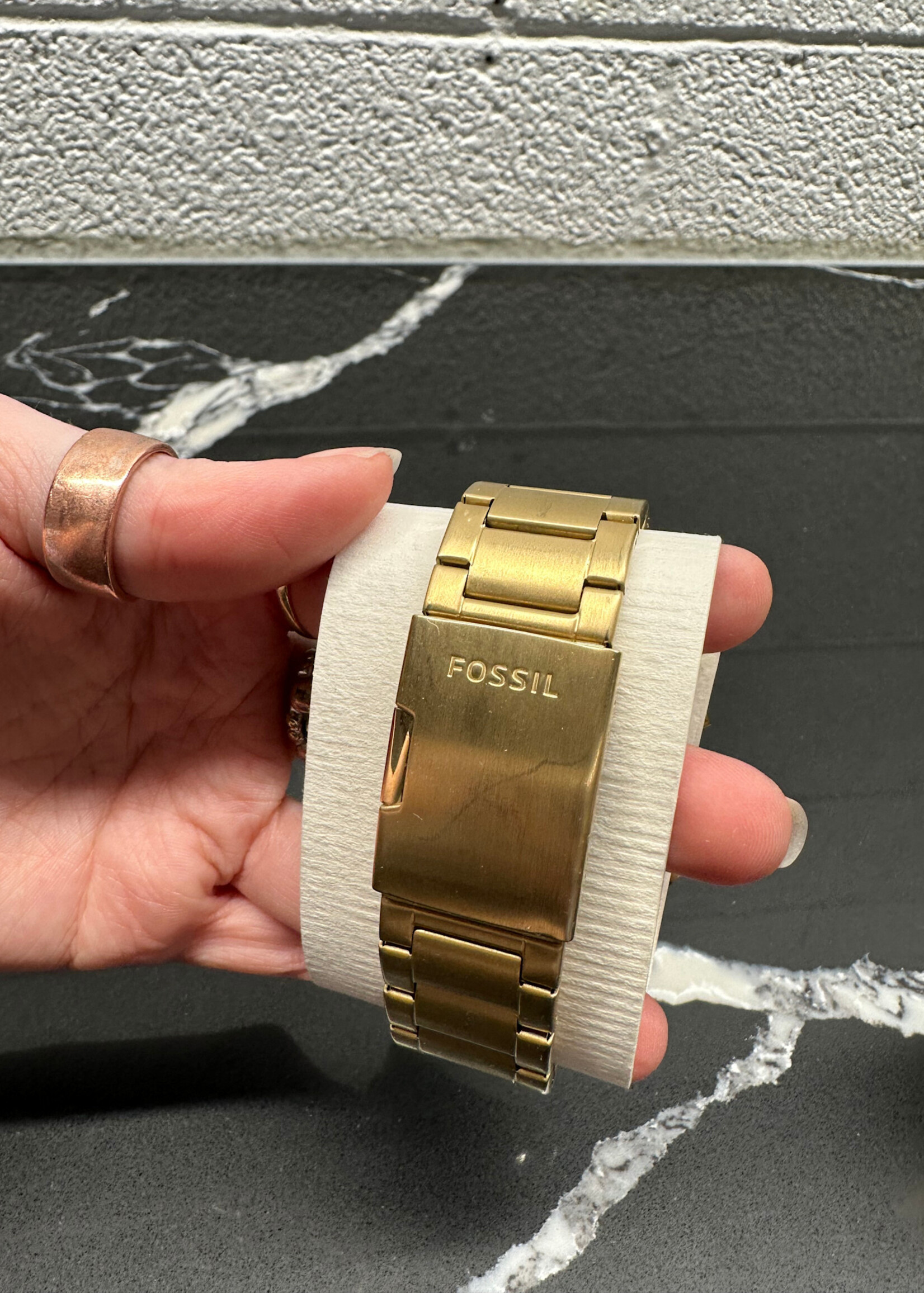 Fossil Watch Gold