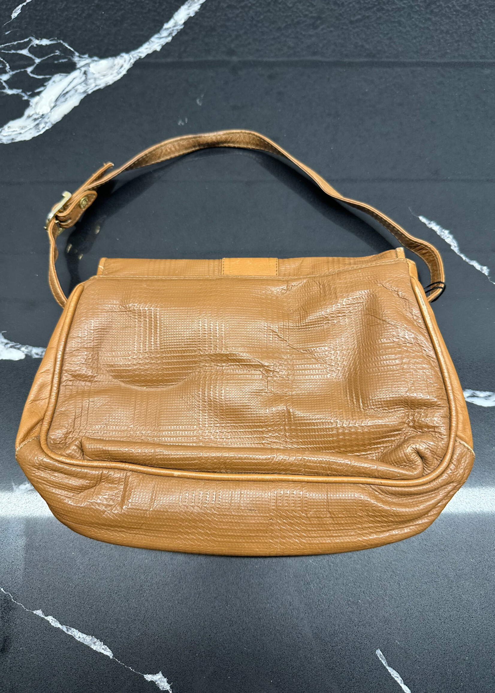 80s Fendi Light Brown Side Bag OS