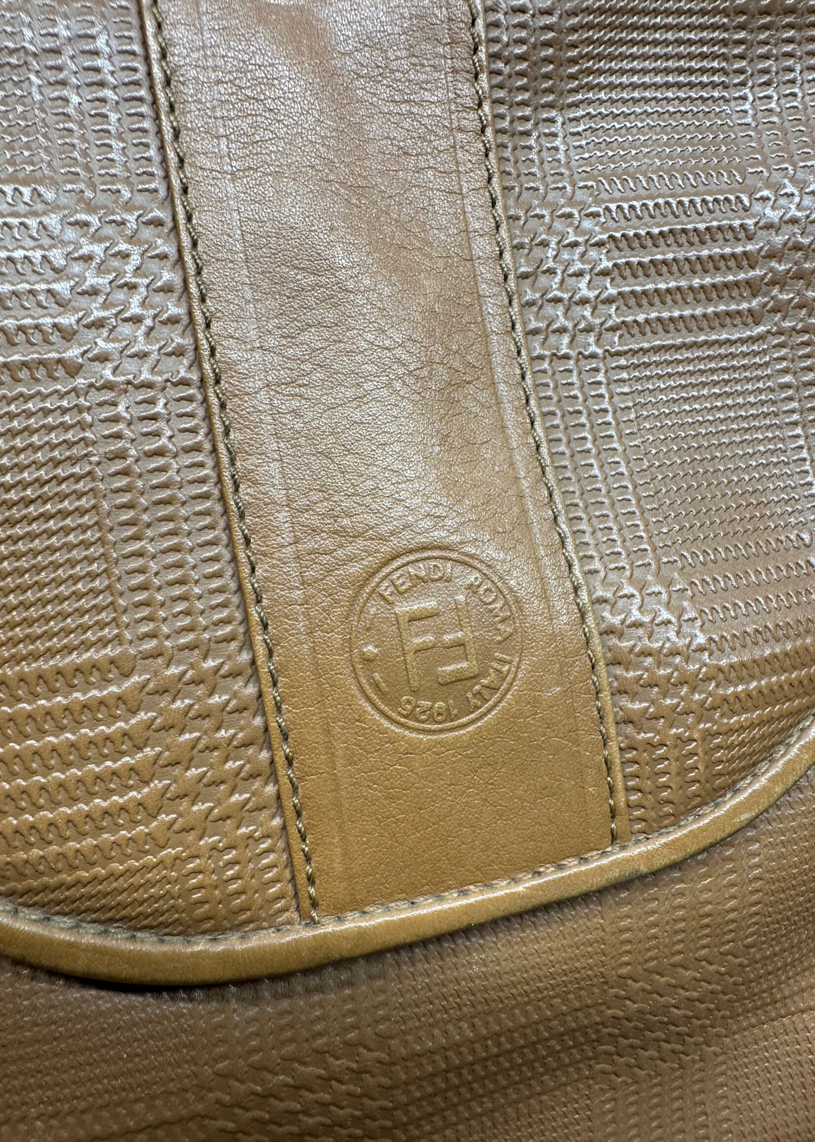 80s Fendi Light Brown Side Bag OS