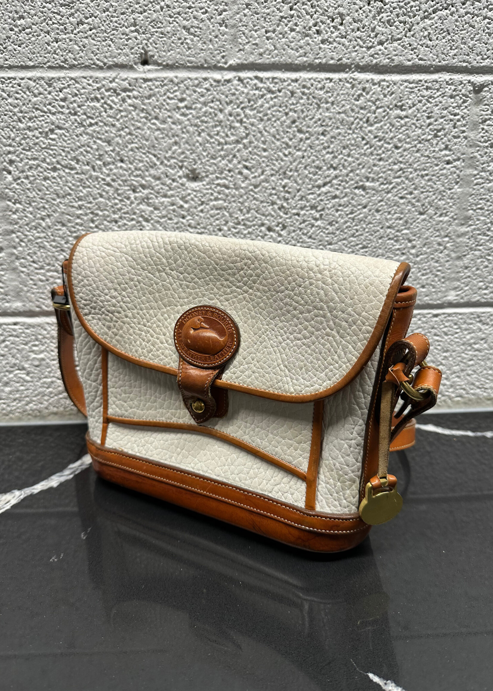Dooney And Bourke White Brown Purse OS AS IS