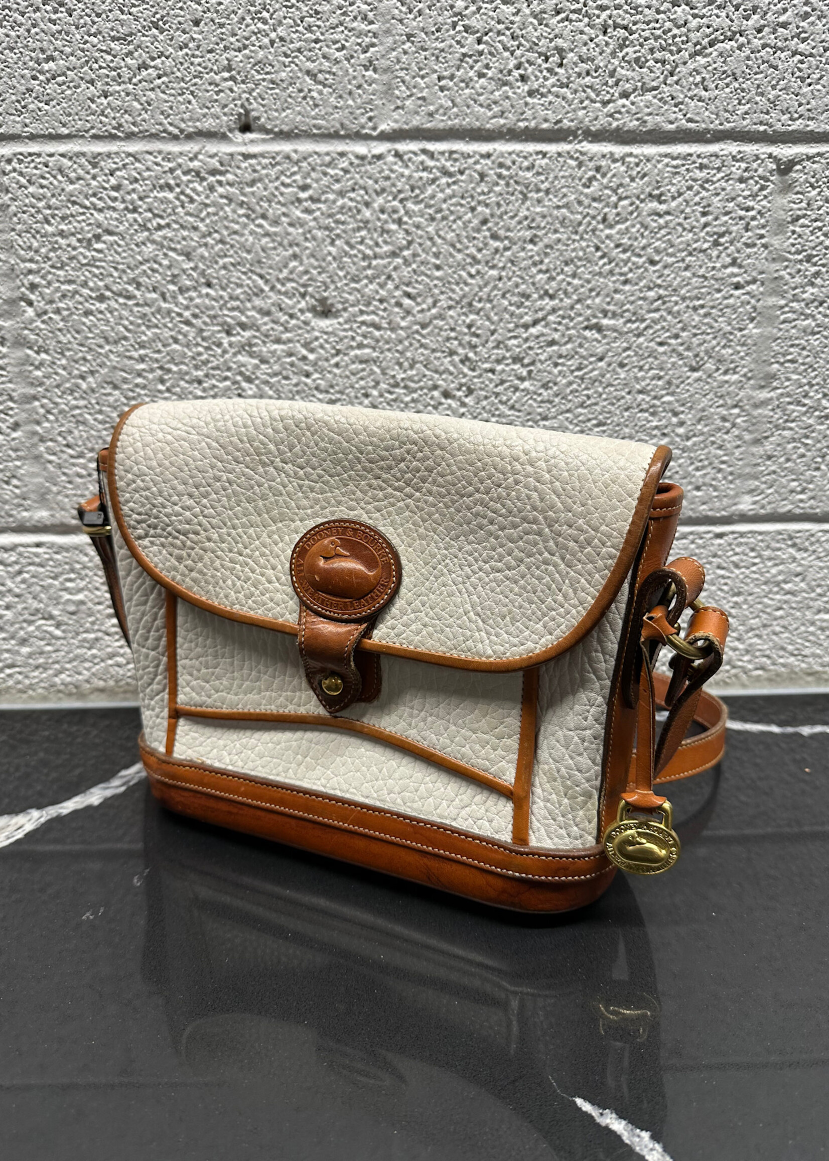 Dooney And Bourke White Brown Purse OS AS IS