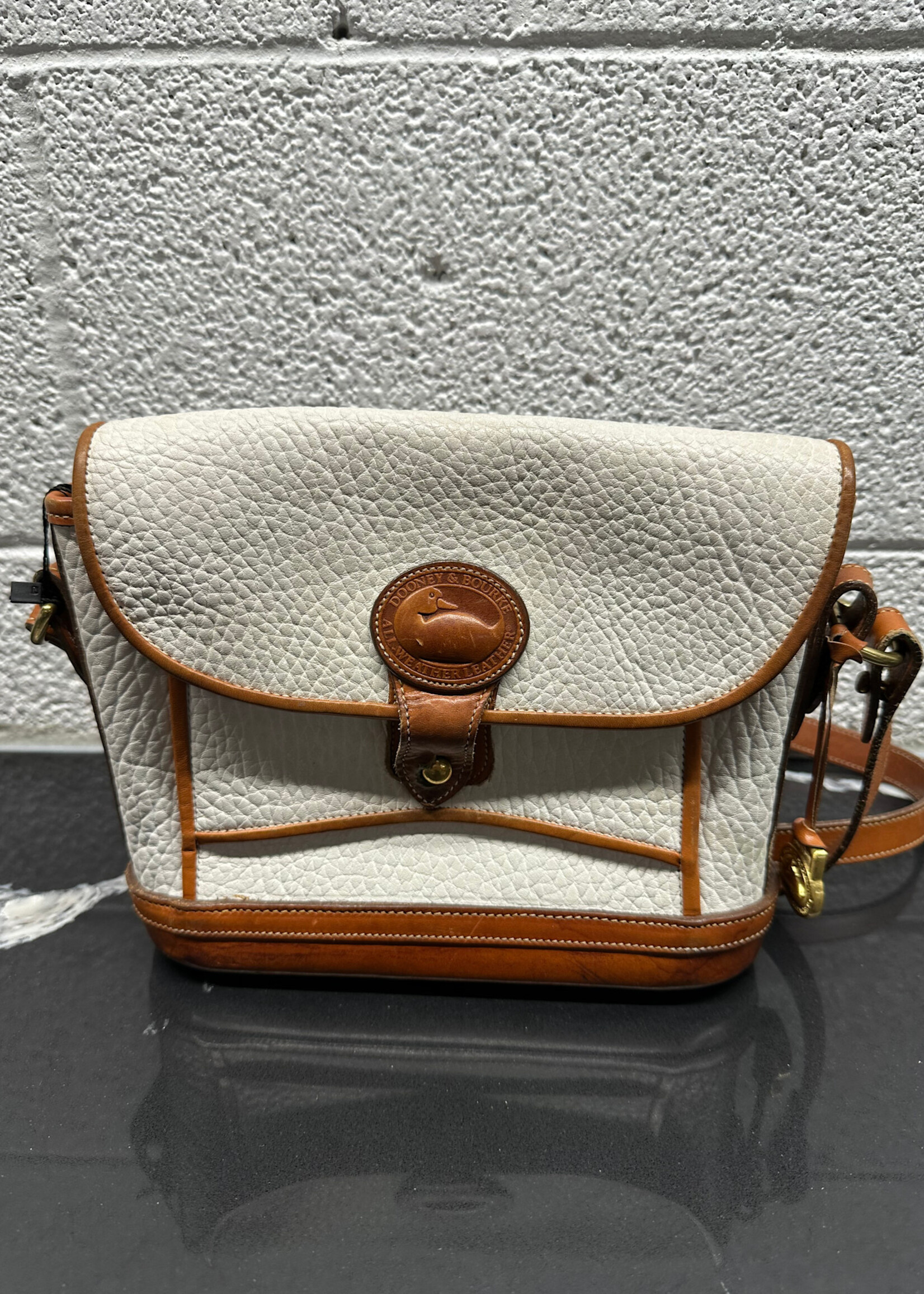 Dooney And Bourke White Brown Purse OS AS IS