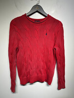 Polo Thick Knit Red Sweater Fem S