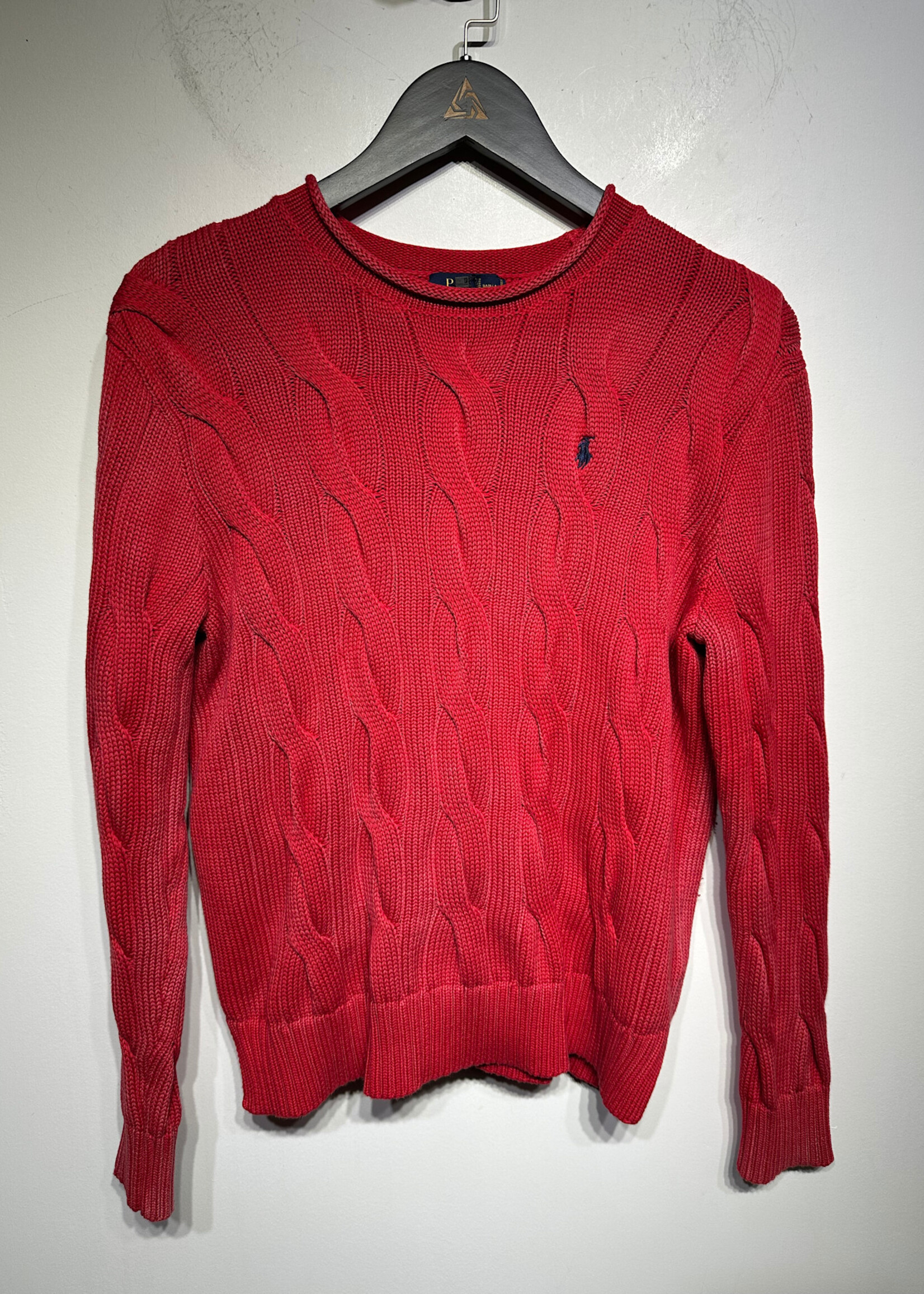 Polo Thick Knit Red Sweater Fem S