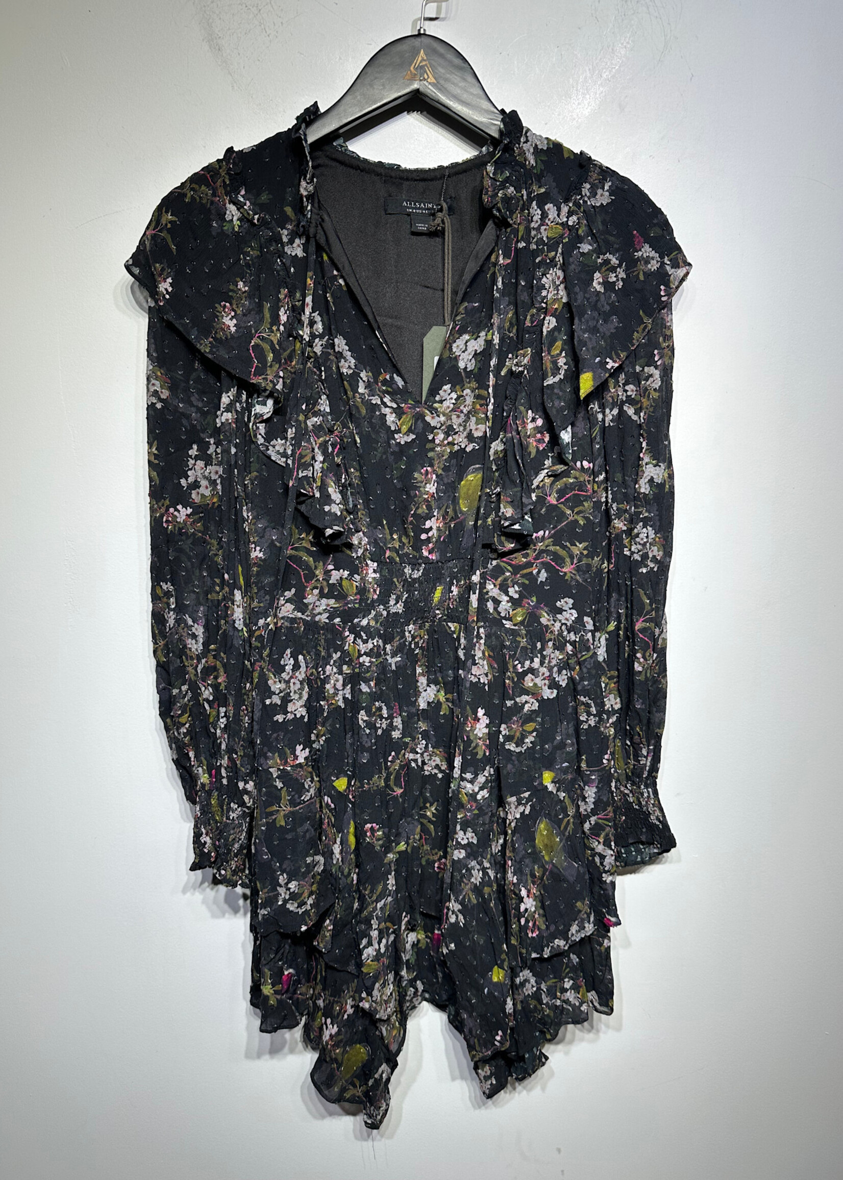 NWT All Saints Floral LS Dress M
