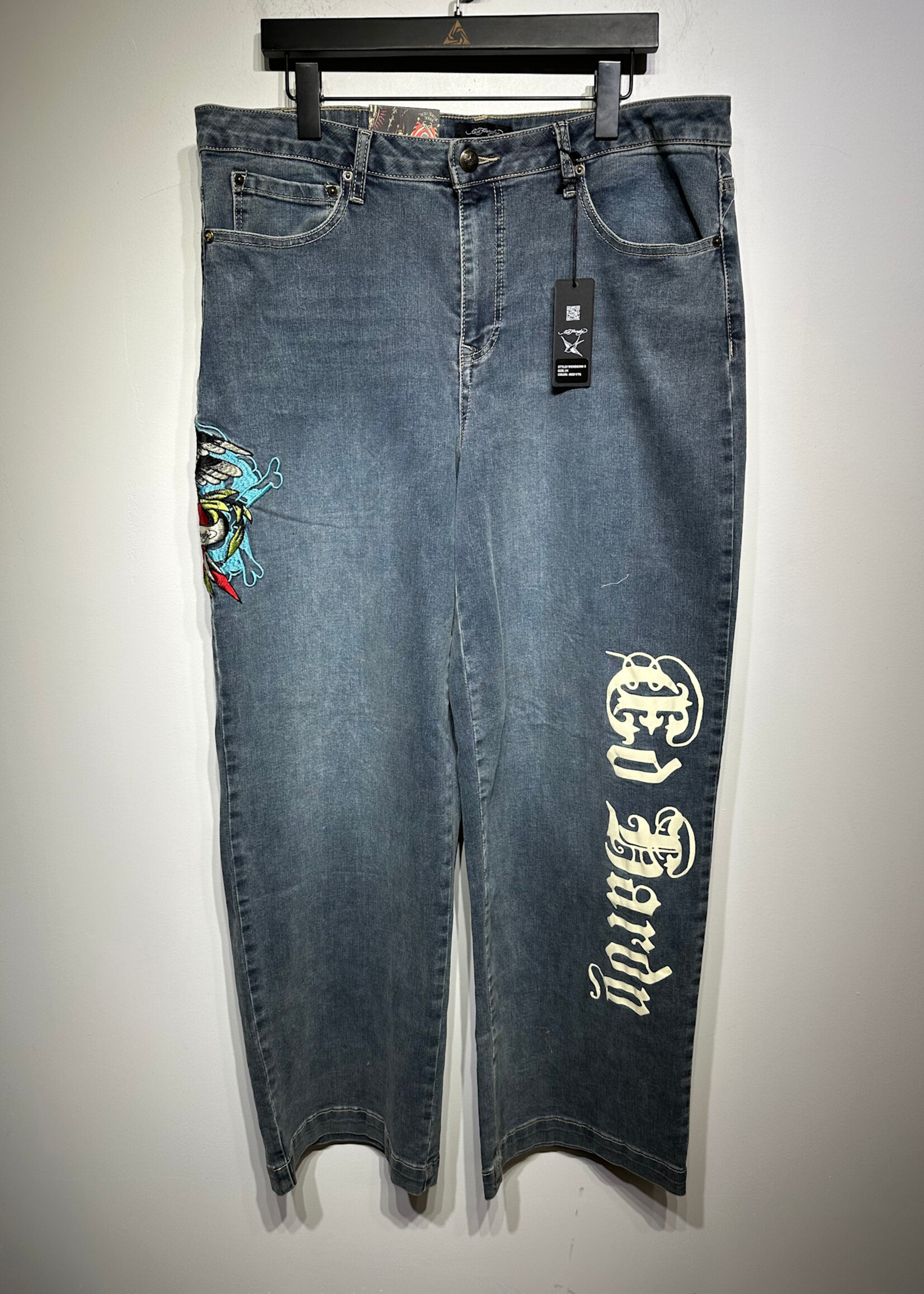 NWT Ed Hardy Modern Logo Jeans Masc 34