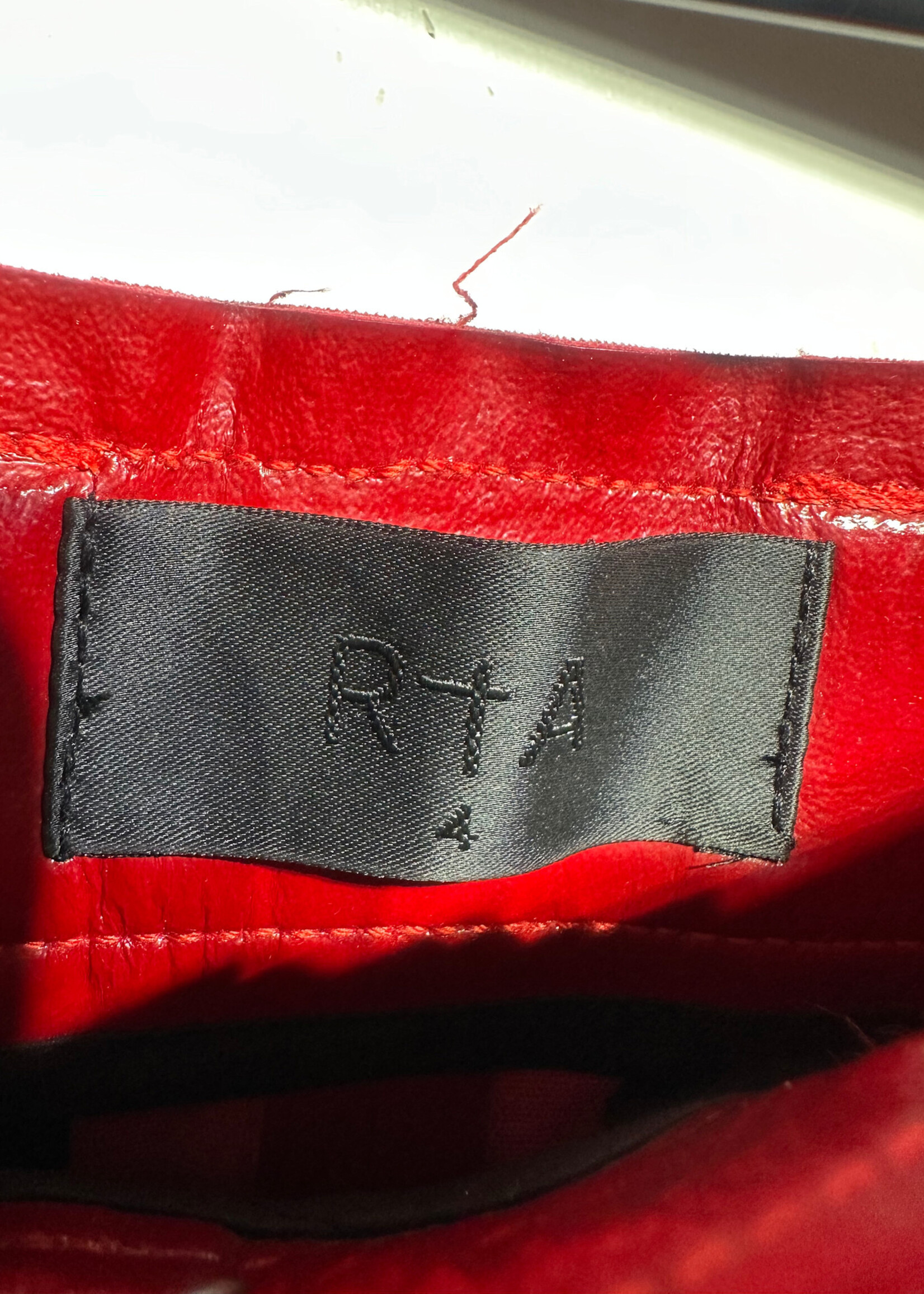 RTA Red Vinyl Mini Skirt 27