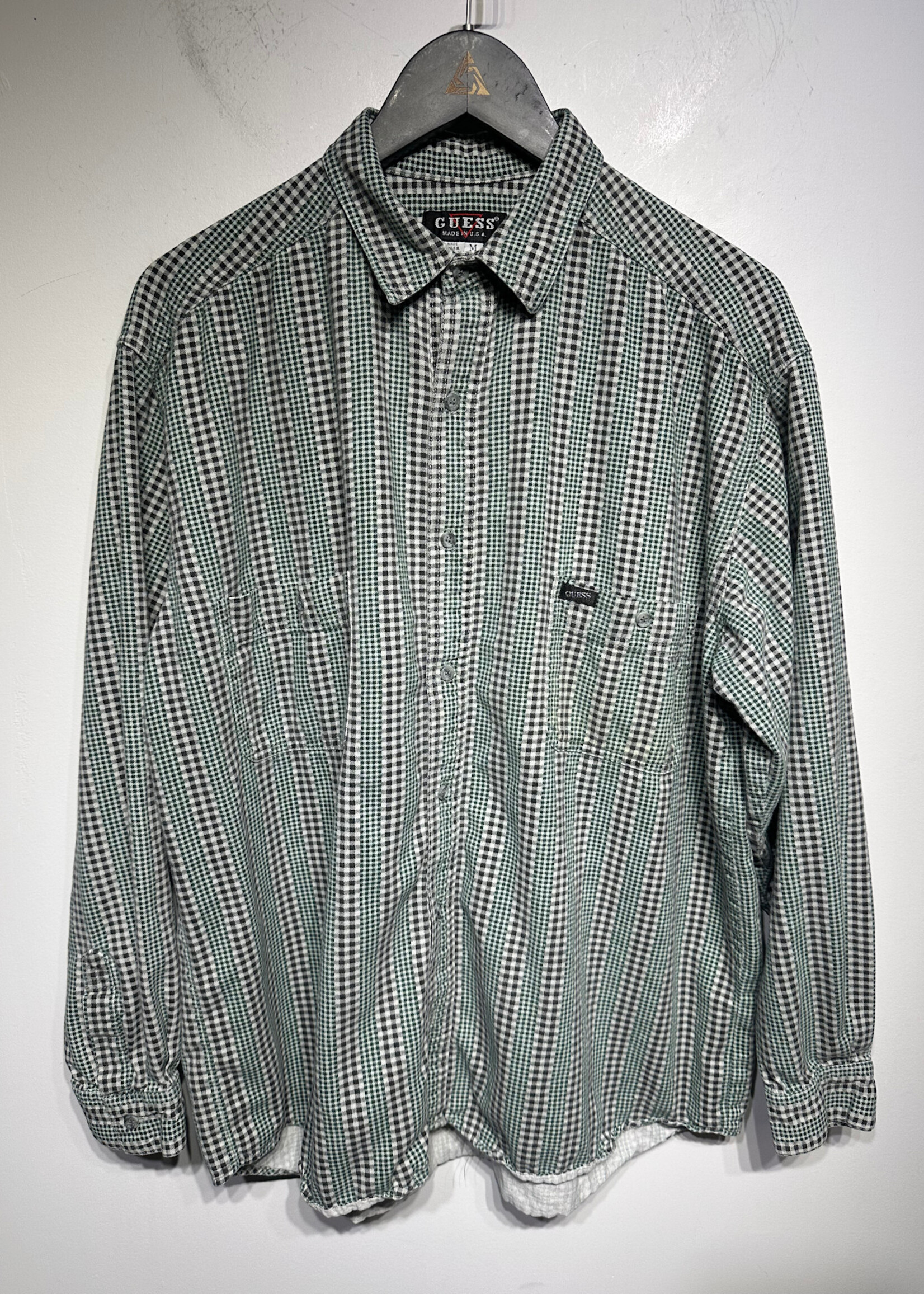 Guess Vintage Green Black Check B\U M