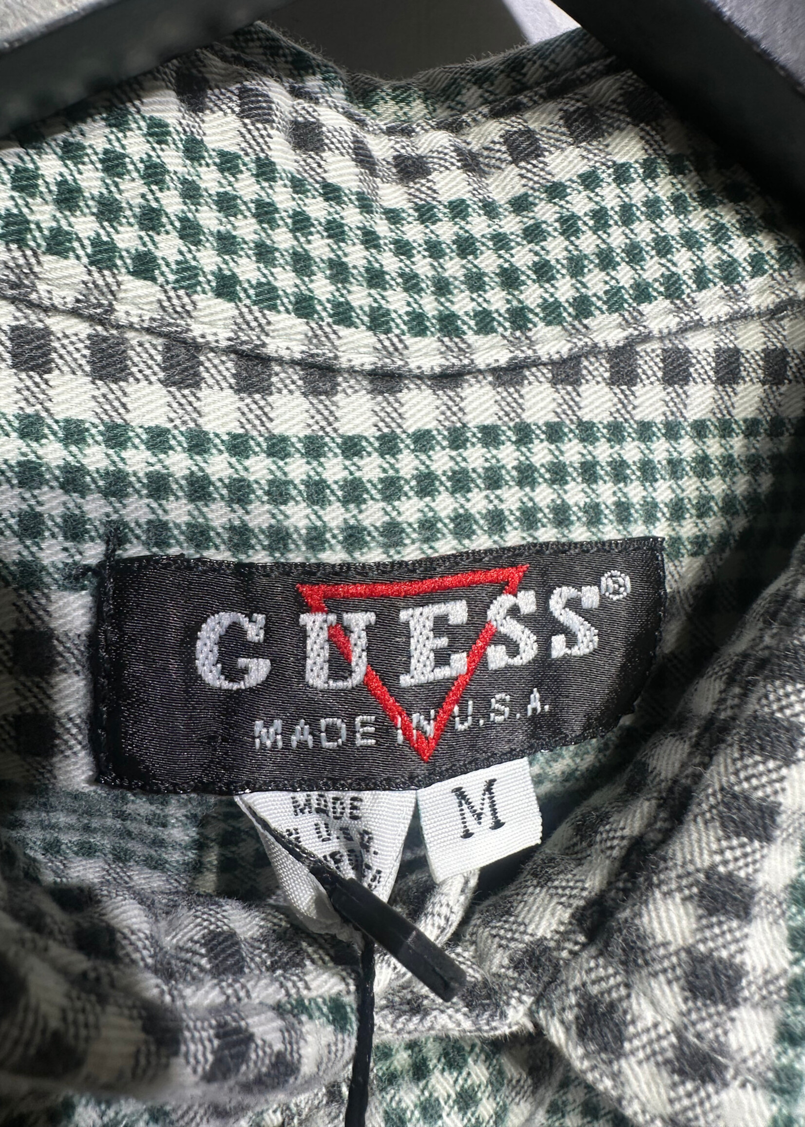 Guess Vintage Green Black Check B\U M
