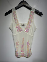 Freeway Sequin Tank White M