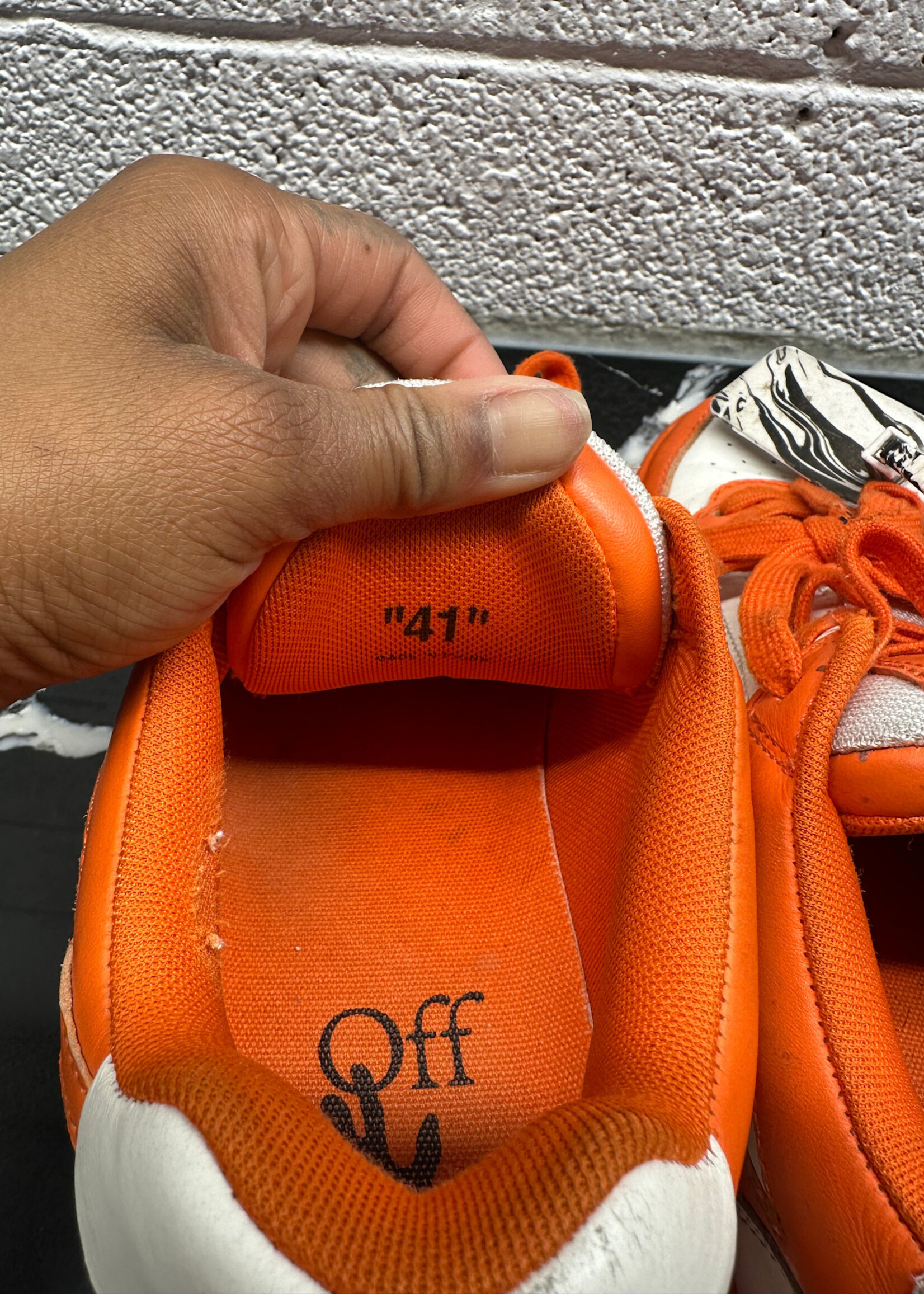 Off-White Orange Out of Office Sneakers 41/8