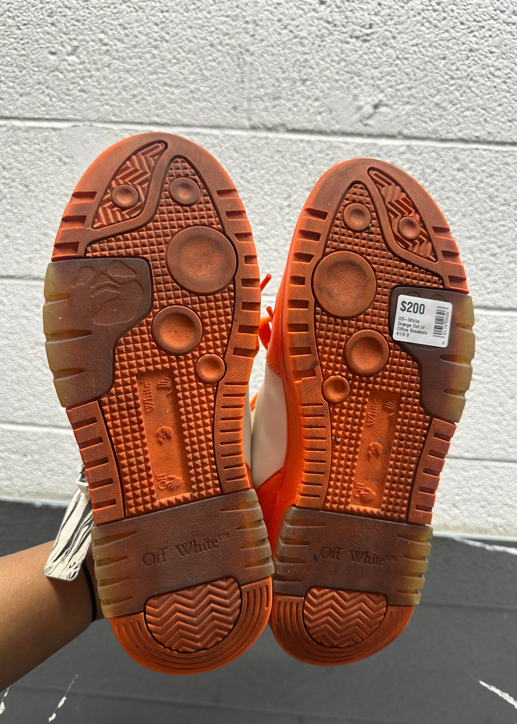 Off-White Orange Out of Office Sneakers 41/8