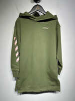 Off White Kids Green Hoodie Dress 5Y As Is