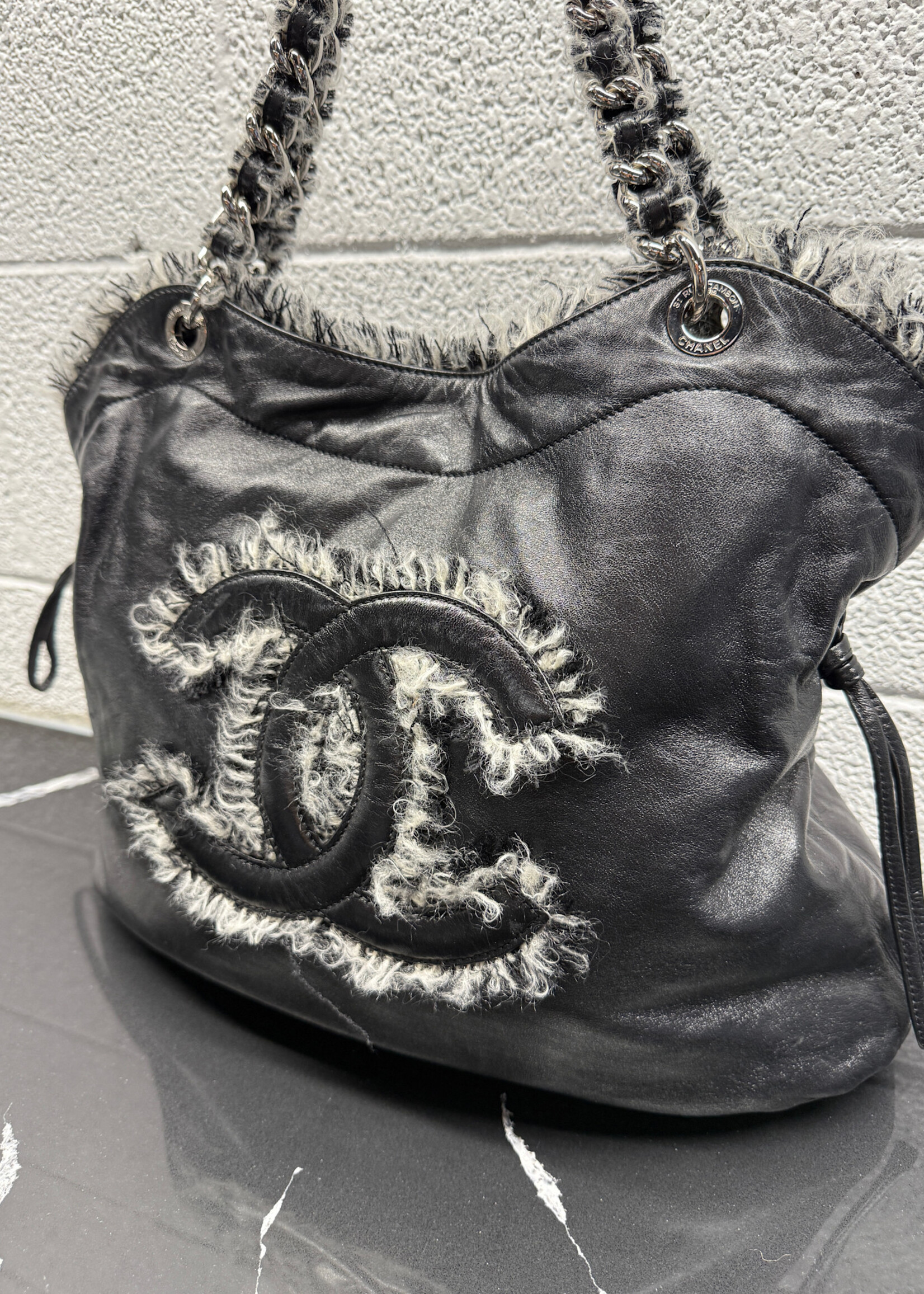 Chanel 'Funny Tweed Bon Bon' Lambskin Tote