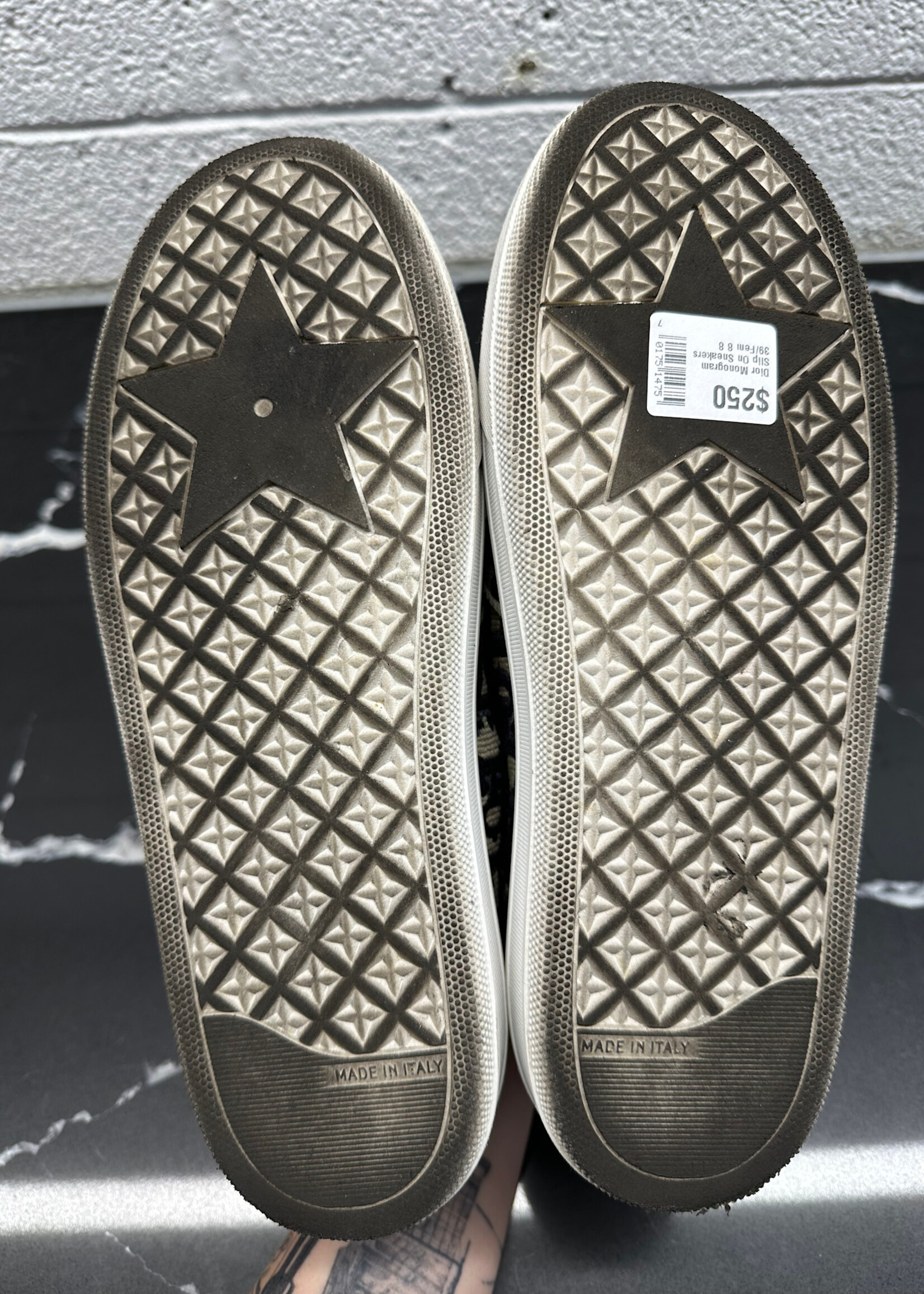Dior Monogram Slip On Sneakers 39/Fem 8