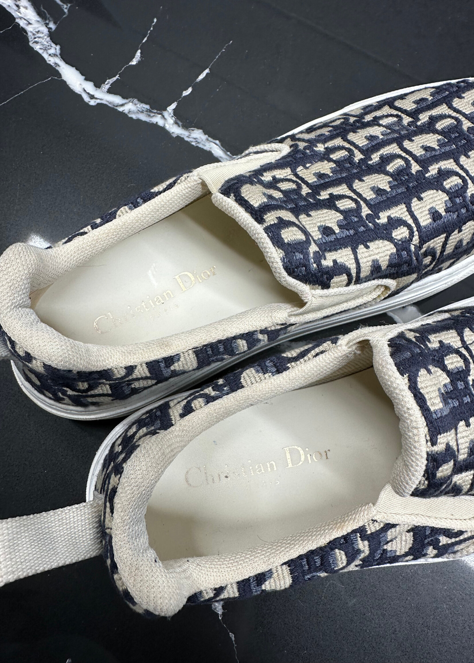 Dior Monogram Slip On Sneakers 39/Fem 8
