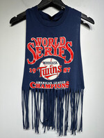 World Series 1987 Twins DIY Fringe Tee Fem M