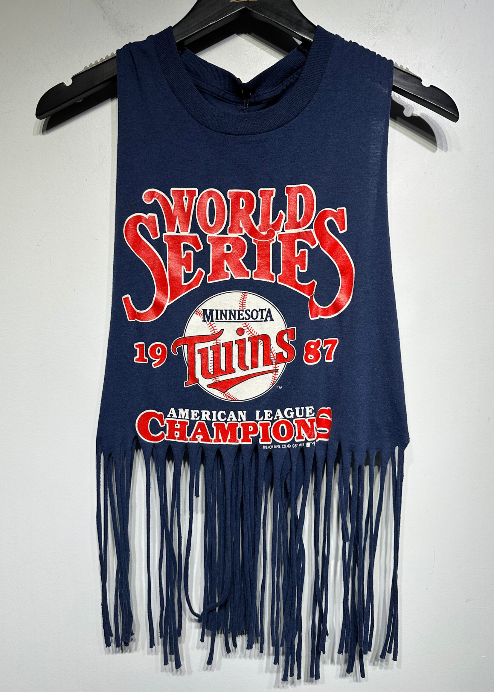 World Series 1987 Twins DIY Fringe Tee Fem M