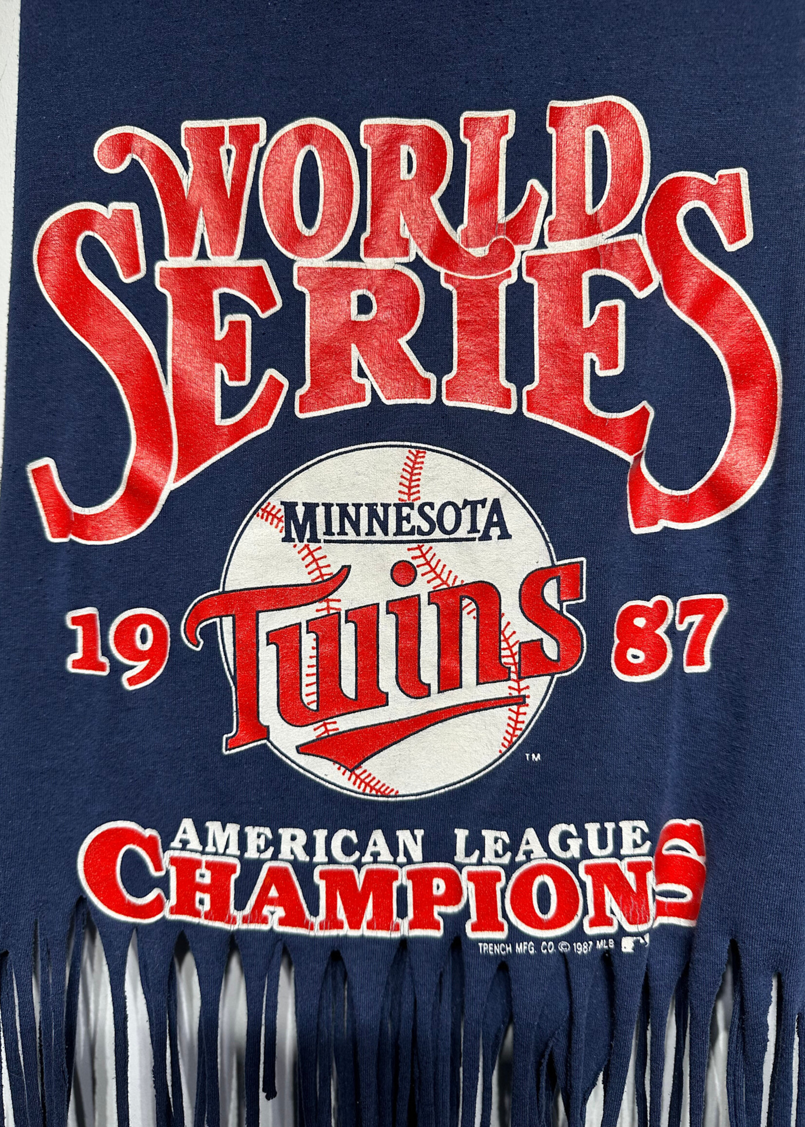 World Series 1987 Twins DIY Fringe Tee Fem M