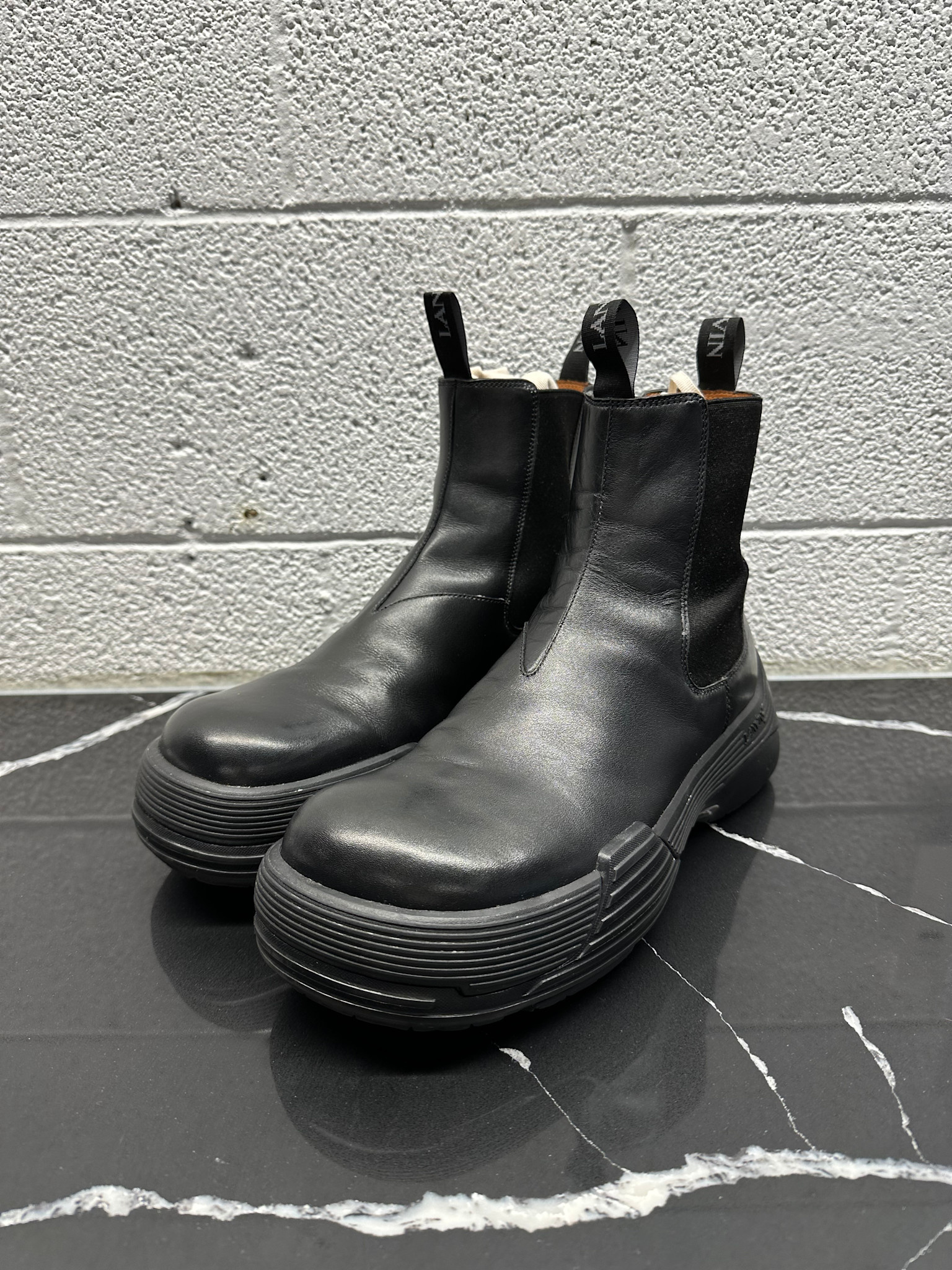 Lanvin Flash-X \"Black/Black\" Givenchy似 Lanvin Black Flash-X Ankle Boots Lanvin