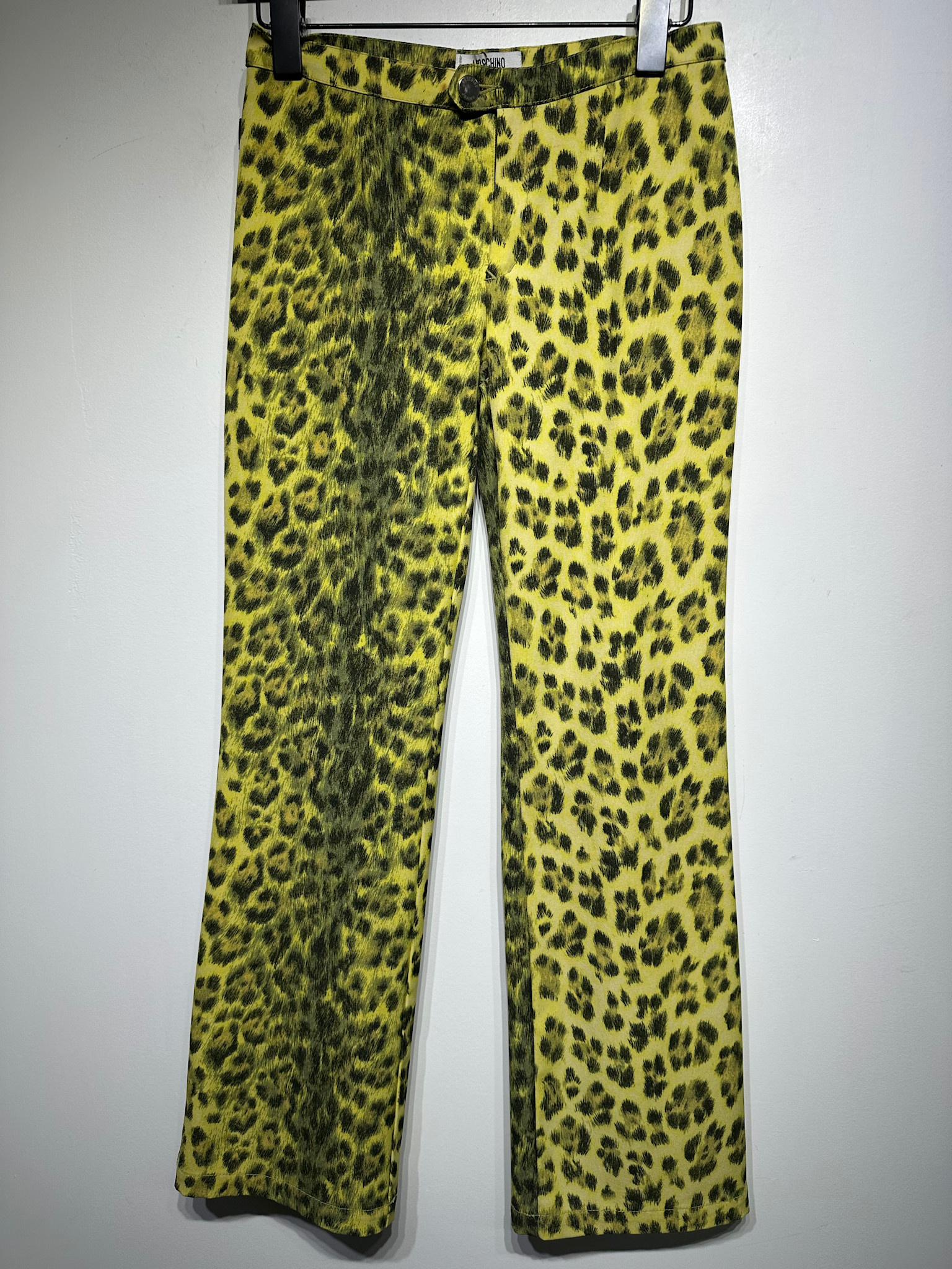 Moschino Jeans Yellow Leopard Print Pants 27 As Is - ALT REBEL