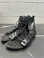 Ann Demeulemeester Black Leather Lace Up Flats 6.5