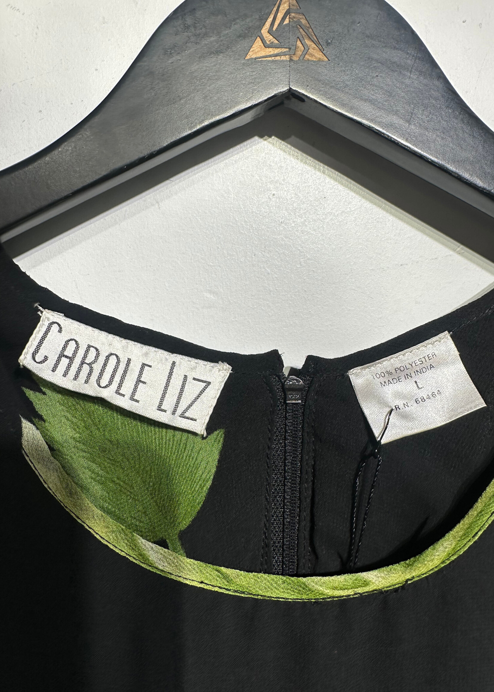 Deadstock Carole Liz Leaf Dress With Scarf L