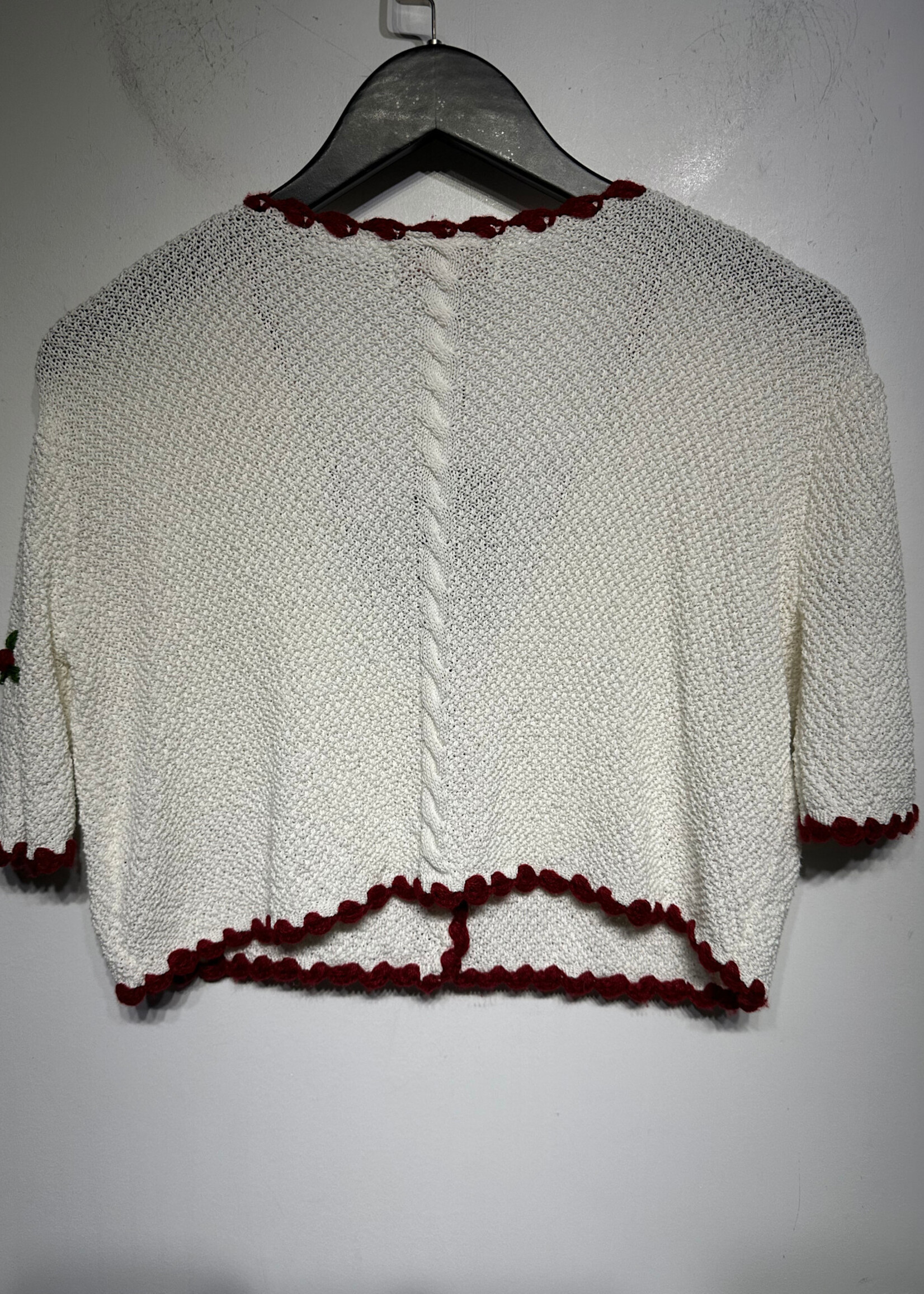 Europa Cherry Print Knit Top M