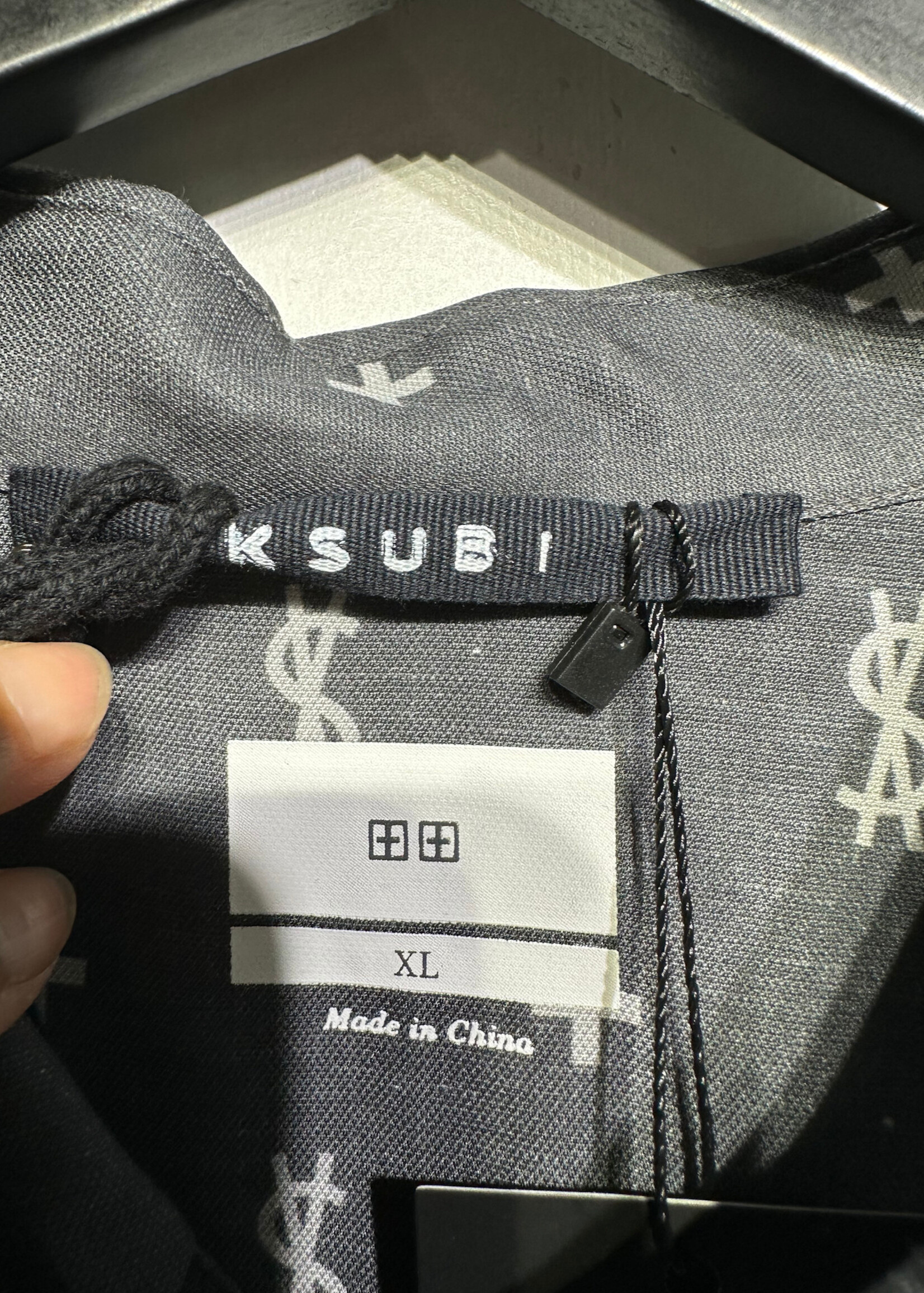 NWT Ksubi Grey Button Up Shirt XL