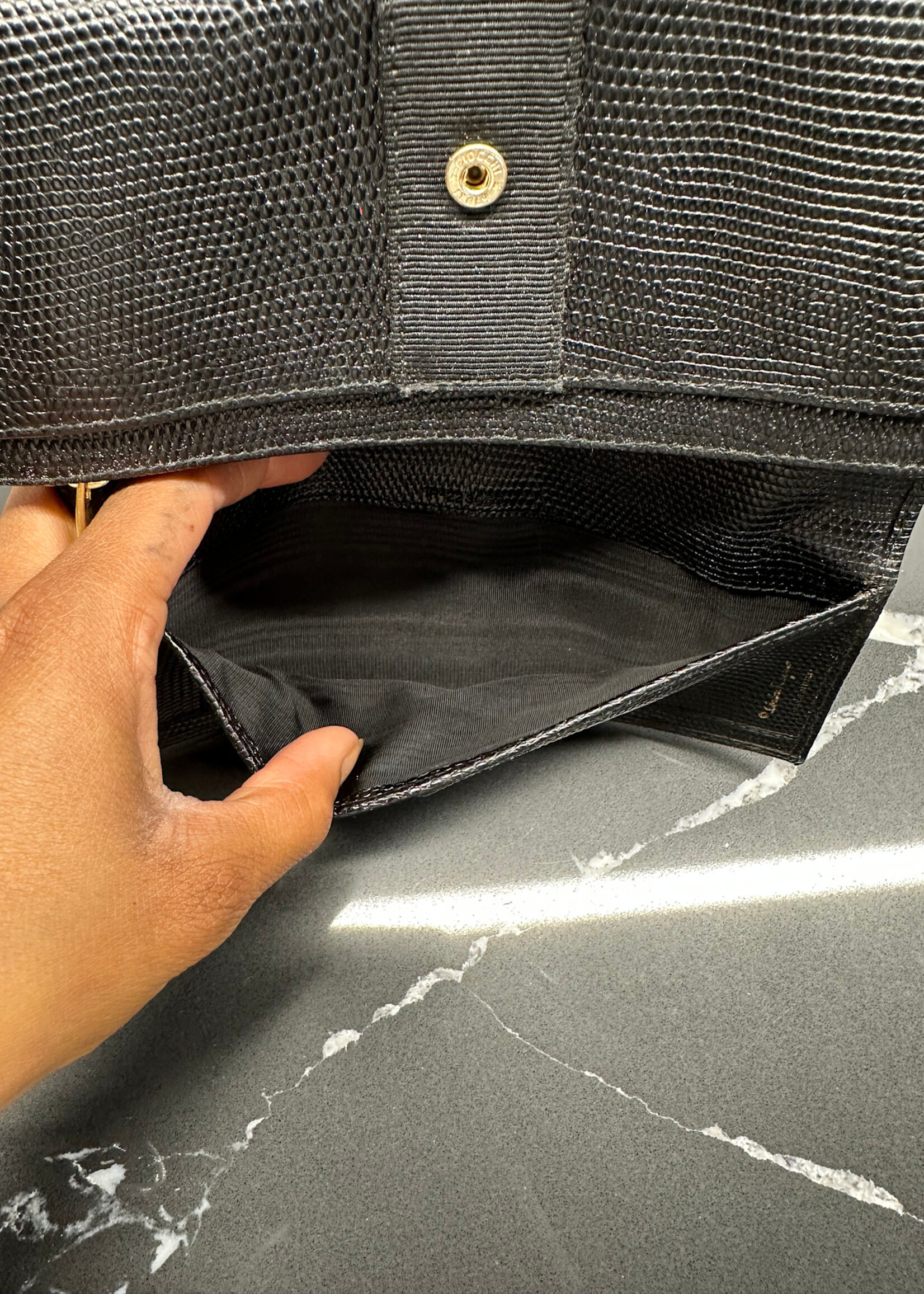 Vintage Ferragamo Black Wallet