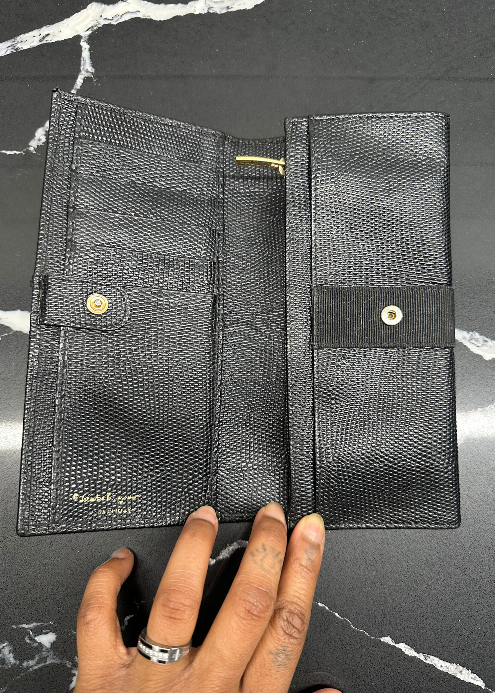 Vintage Ferragamo Black Wallet