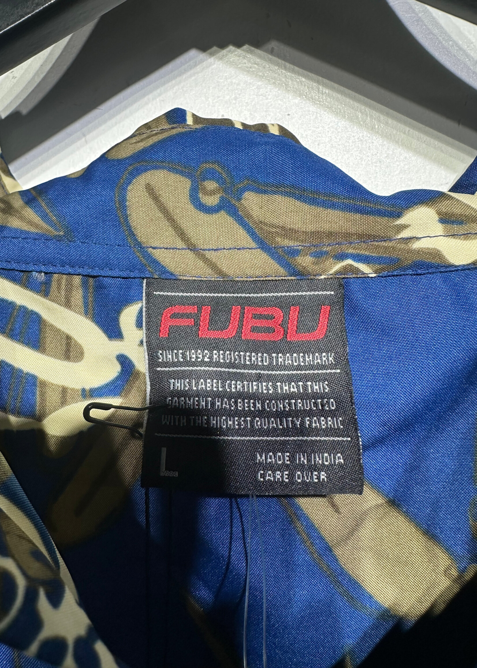 NWT Fubu Dragon Pattern Button Up L