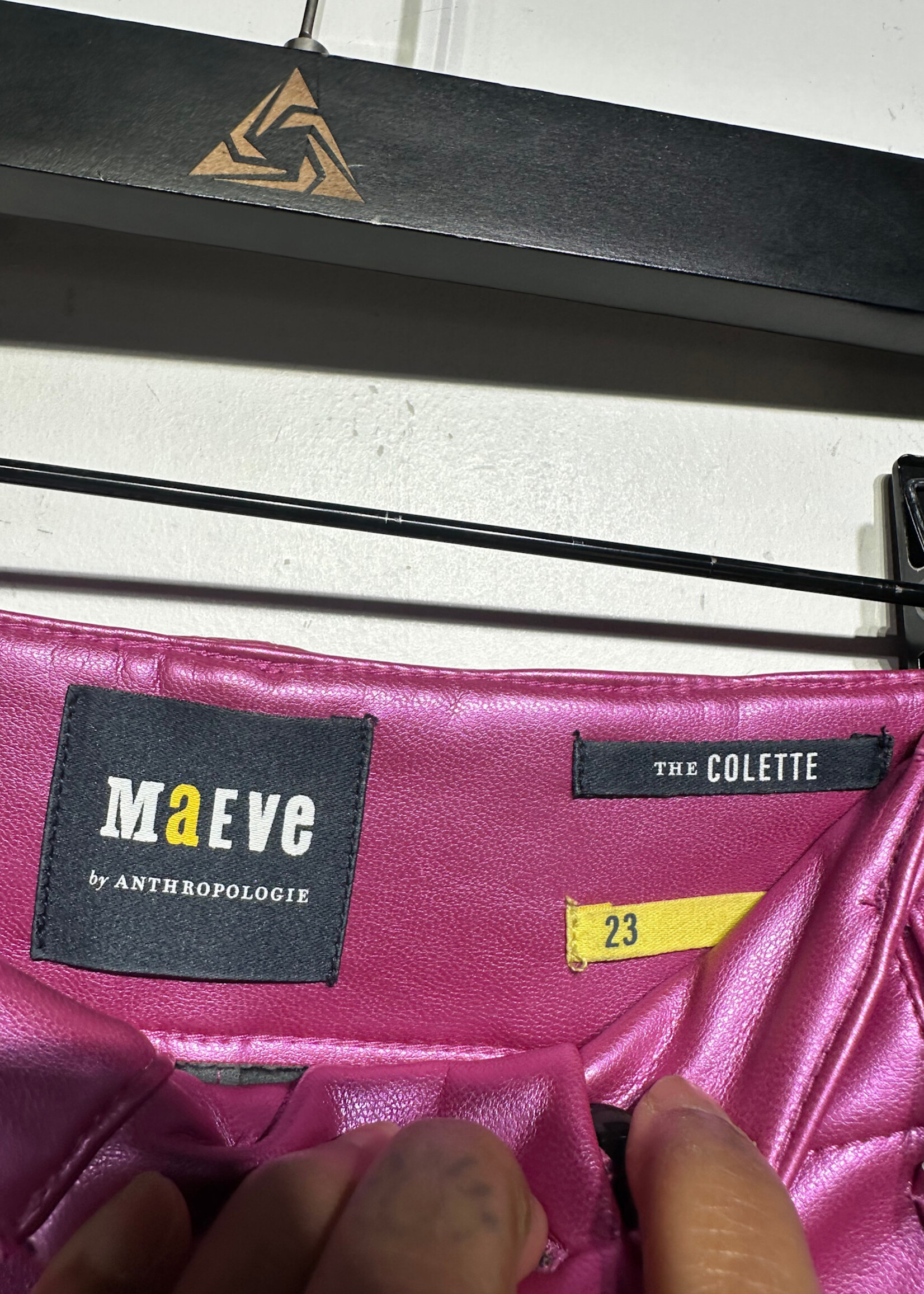 Maeve Faux Leather Hot Pink Pants 24