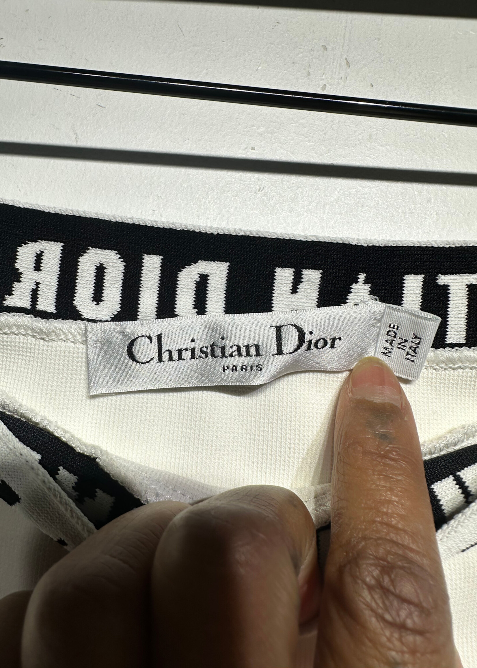 Dior White Knit Booty Shorts M (26"-30") AS IS