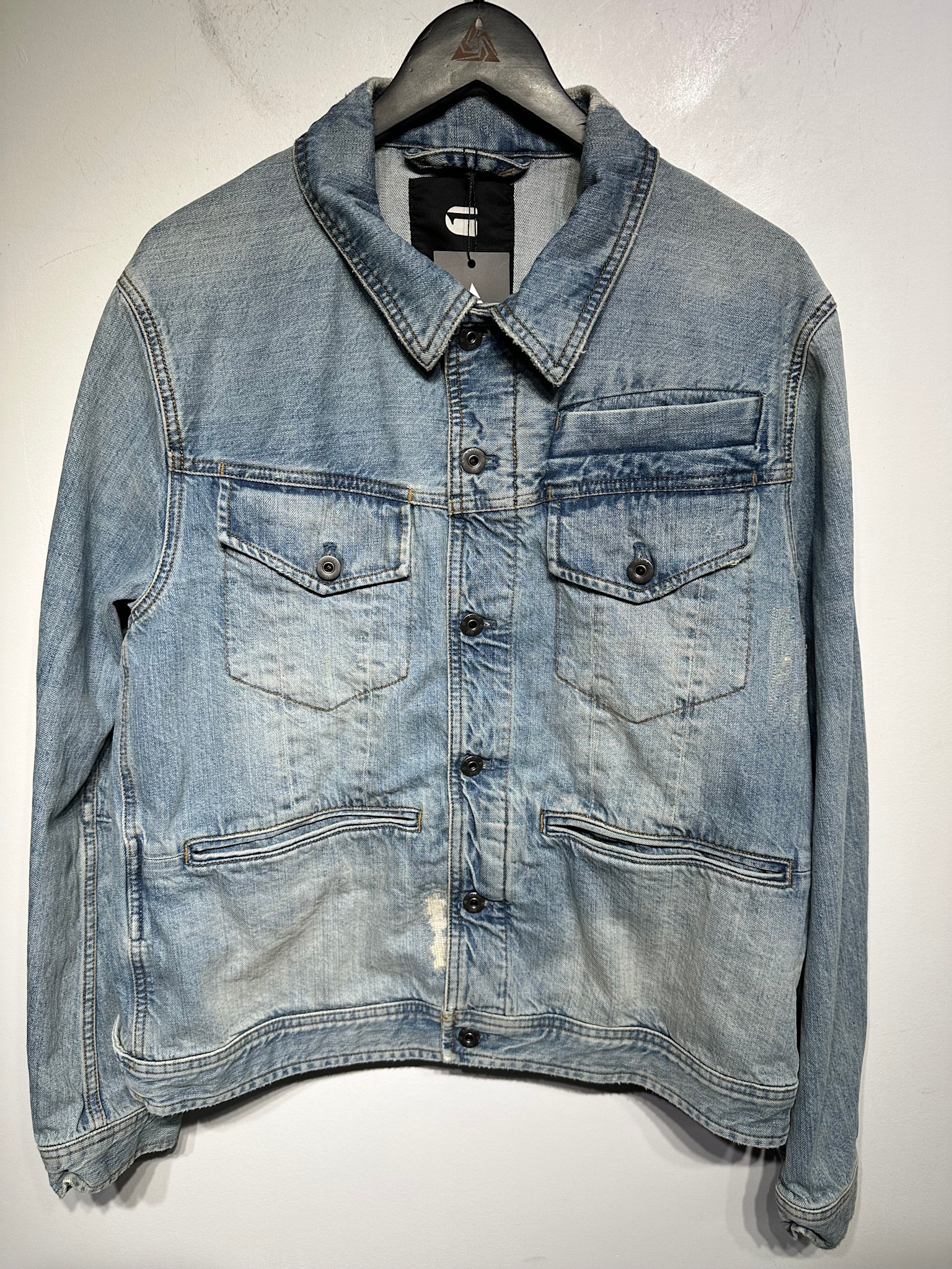 ジャケット・アウター cedaCLB Denim set up wash processing Workwear Jacket with Weathered Flocking in WEATHERED TAN