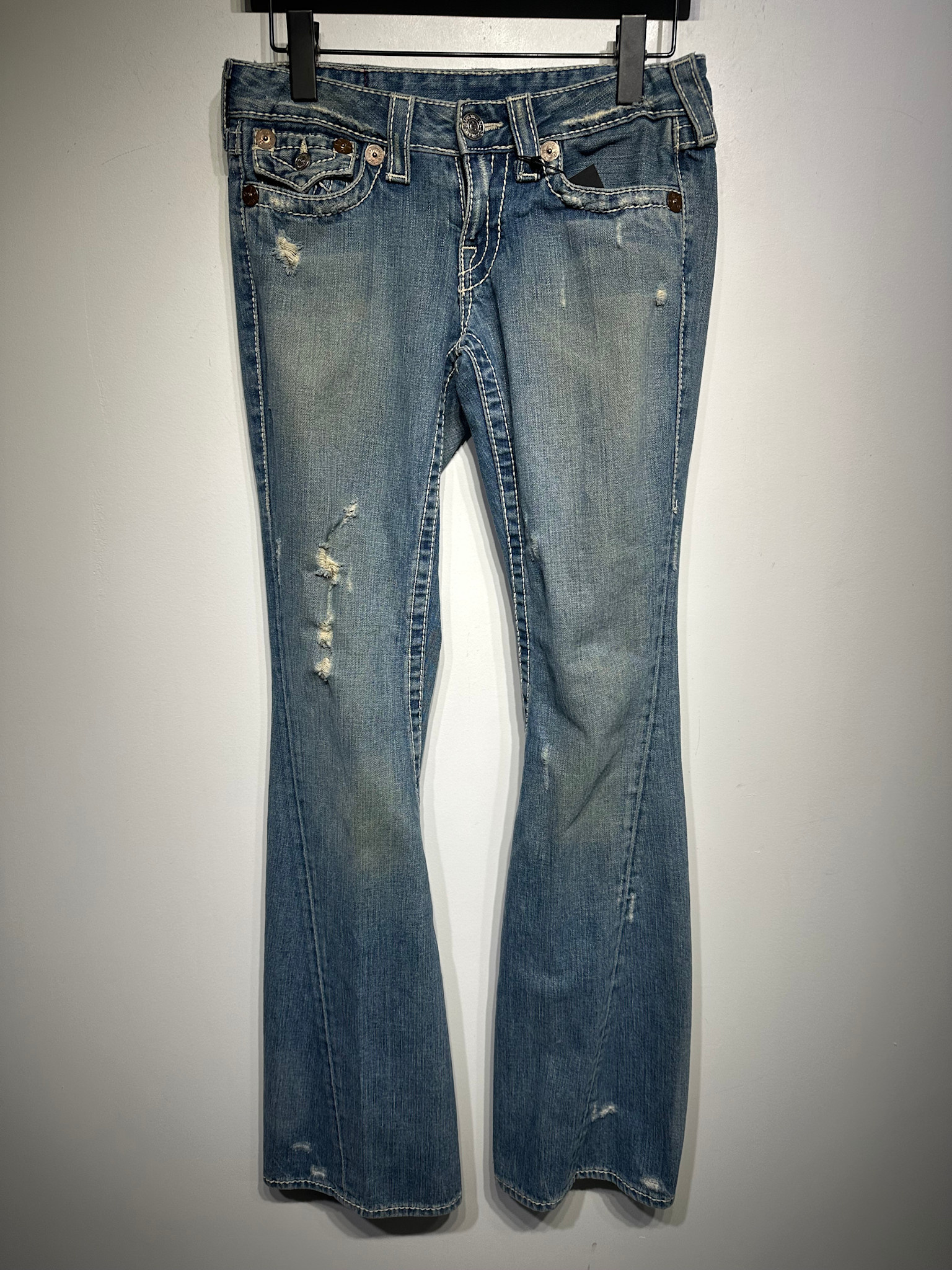 True Religion Y2K Low Waist Flare Jeans 26 - ALT REBEL