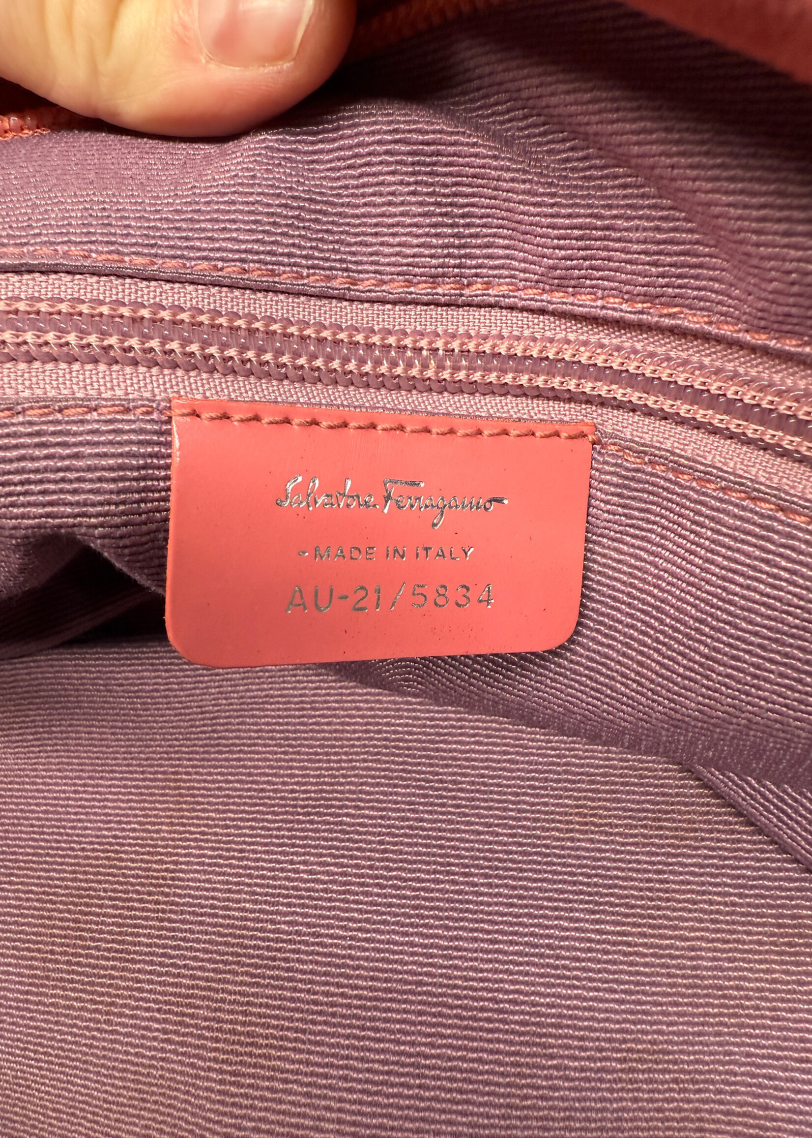 Ferragamo Y2K Pink Suede Handbag